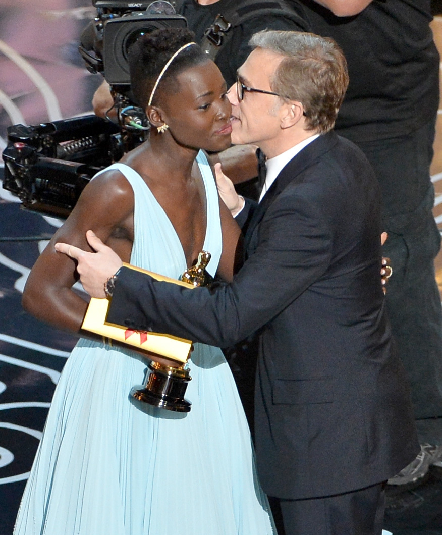 Christoph Waltz and Lupita Nyong'o at event of The Oscars (2014)