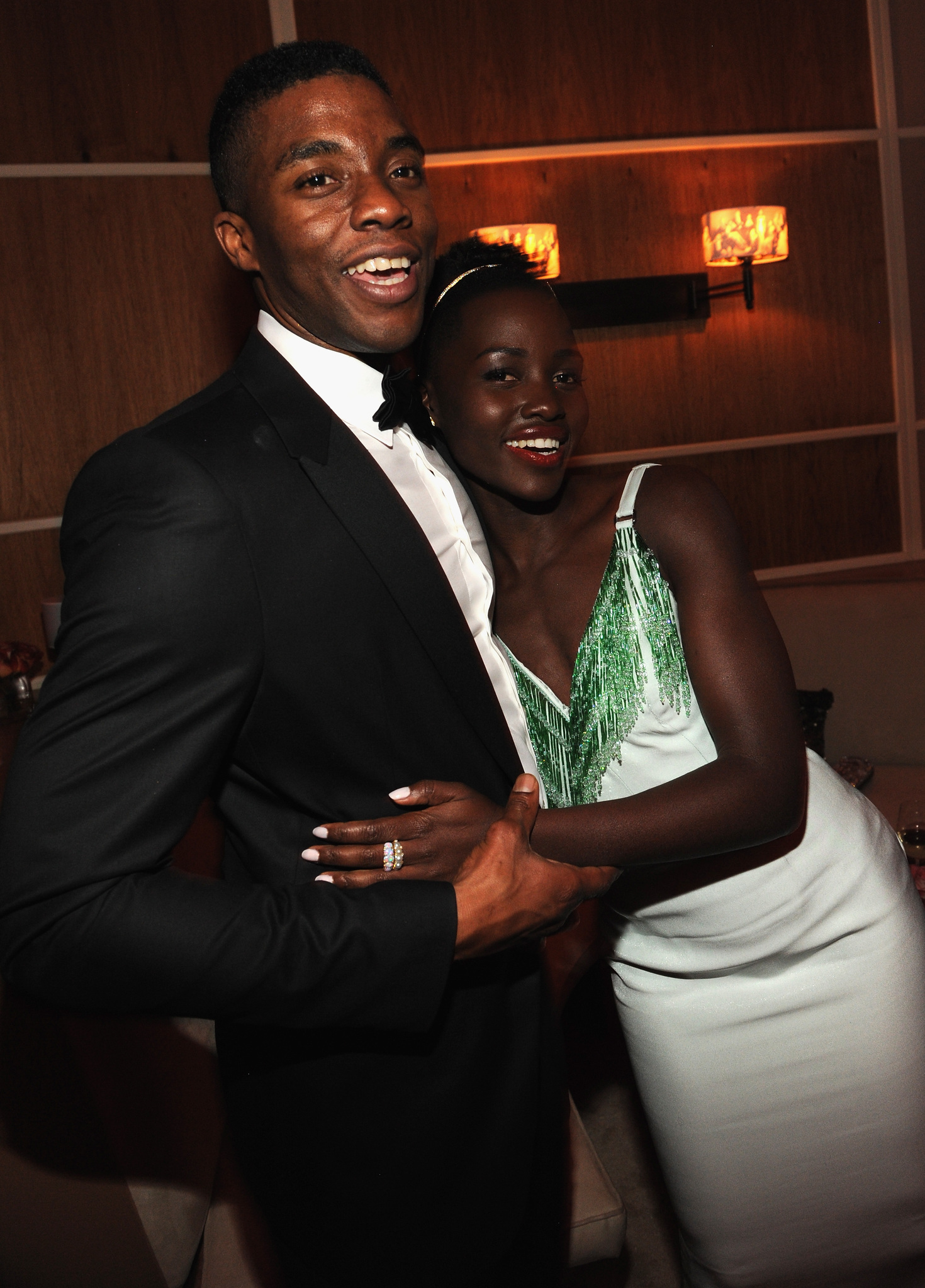 Chadwick Boseman and Lupita Nyong'o