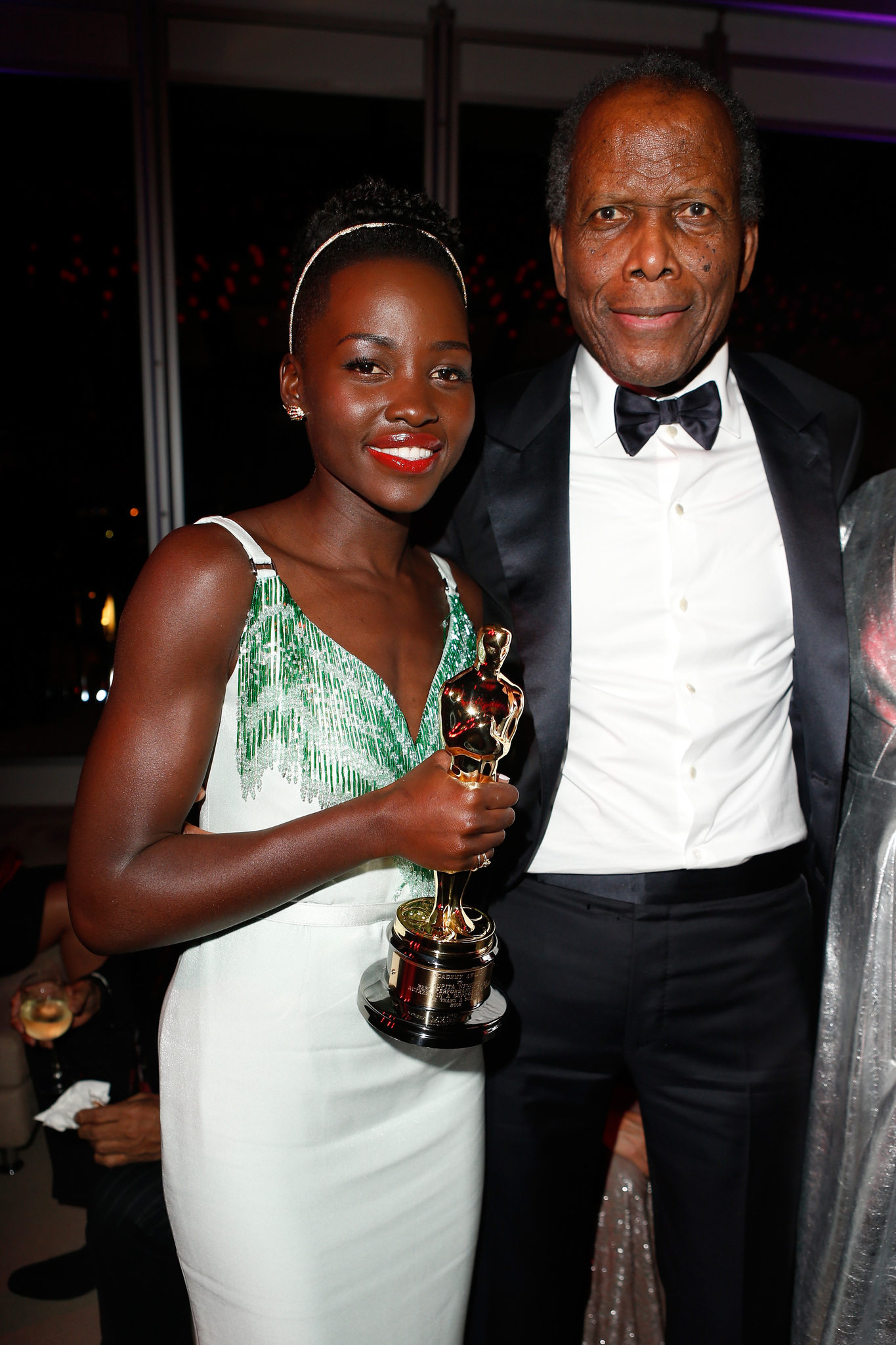 Sidney Poitier and Lupita Nyong'o