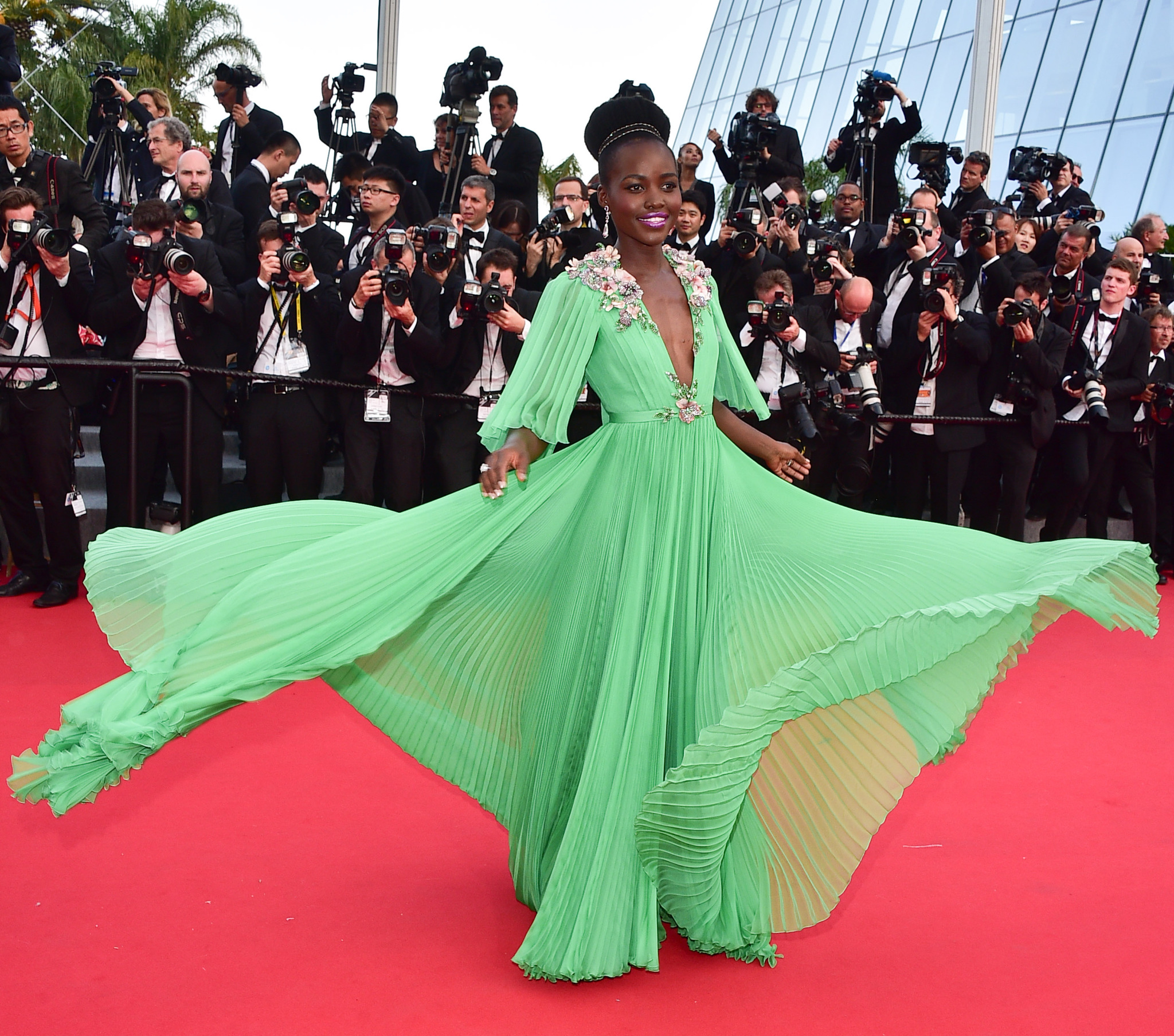 Lupita Nyong'o at event of La tête haute (2015)