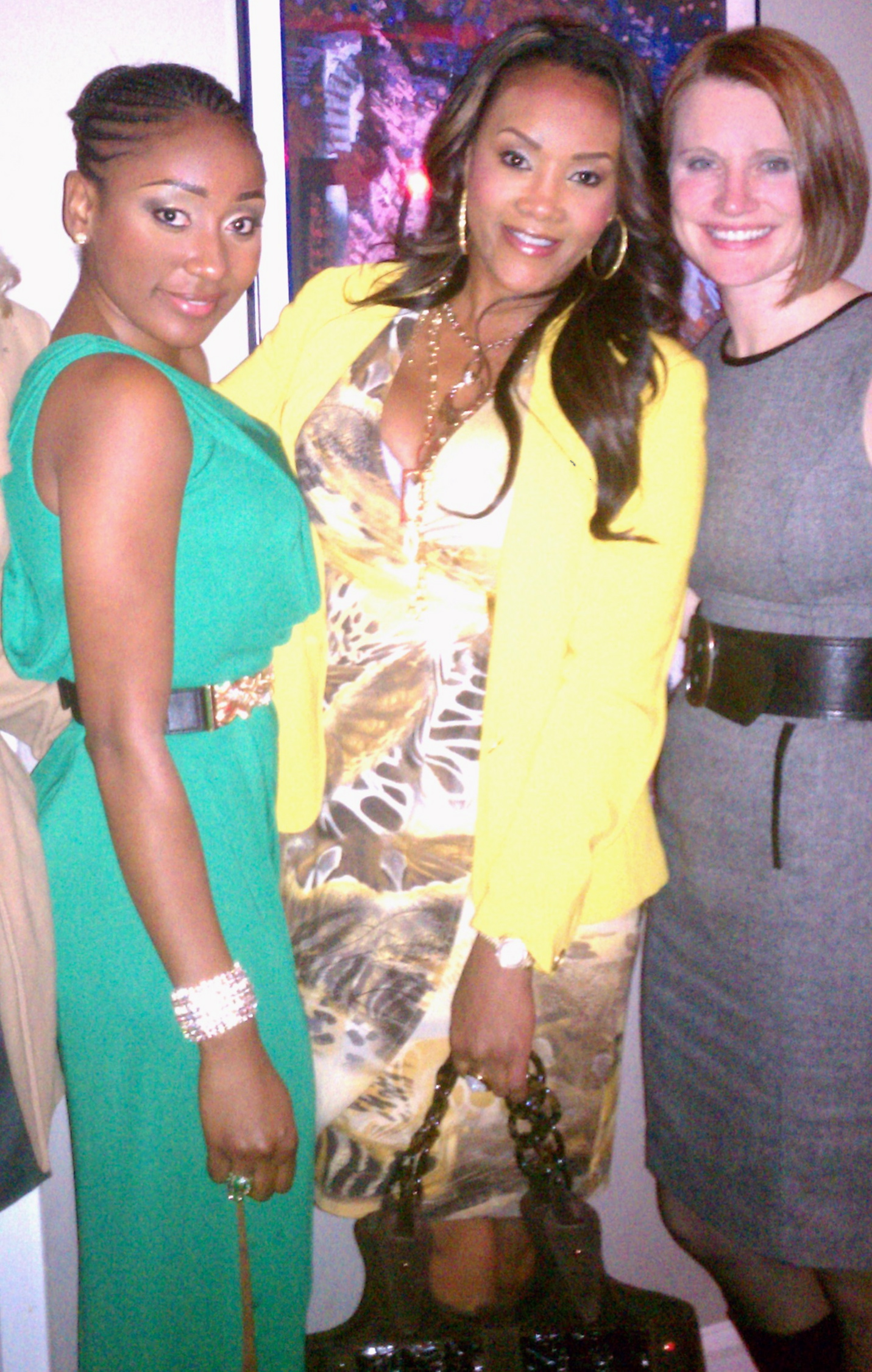 Joan McCarthy with Vivica A. Fox and Mbong Amata for a screening of Black November at Library of Congress March 2012