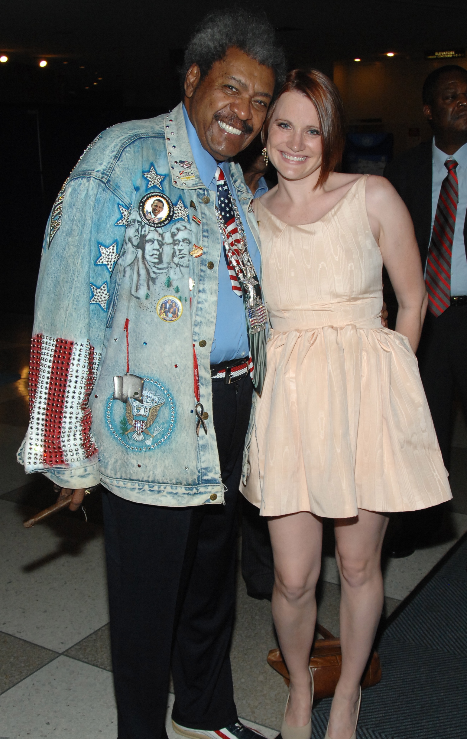 Joan McCarthy & Don King chatting at the United Nations Assembly Wash DC