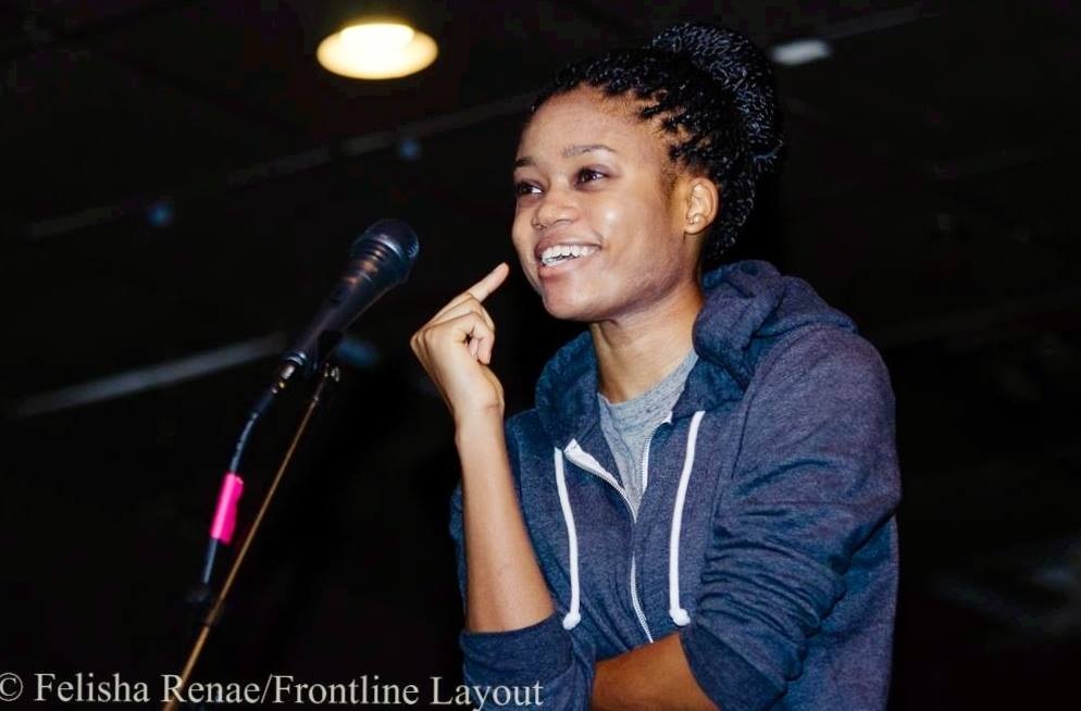 Performing on stage @ 60 seconds to stardom monologue showcase.
