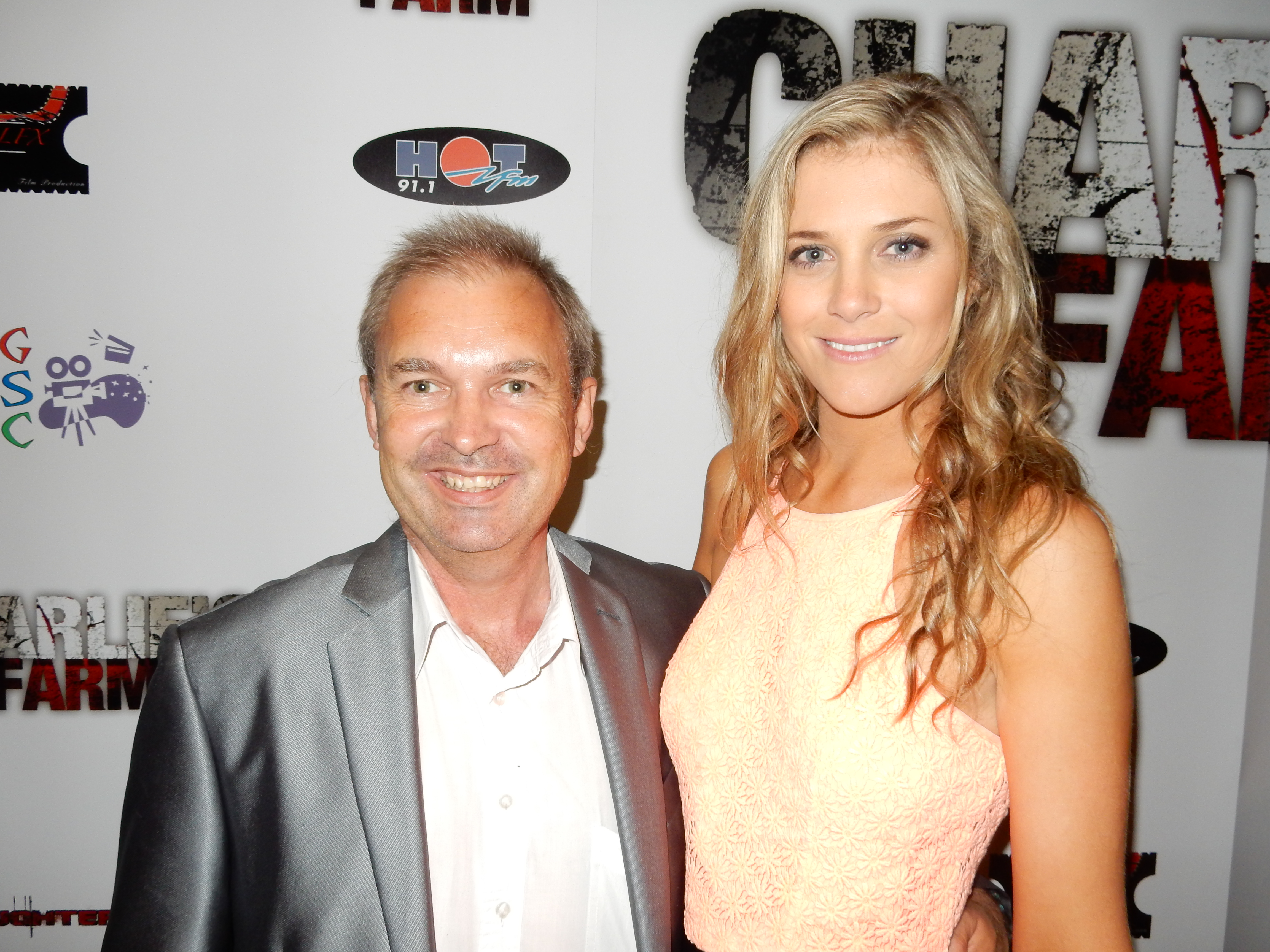 Michael Maguire and Allira Jaques at the premiere of 'Charlies Farm'.