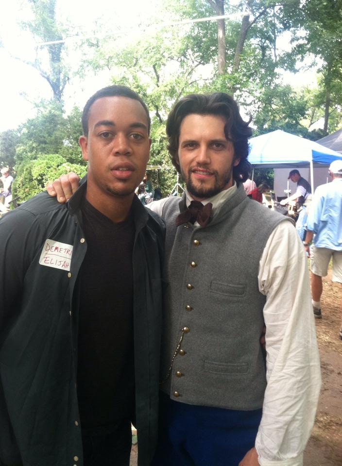 Me with actor Nathan Parsons (True Blood) on the set of Point of Honor