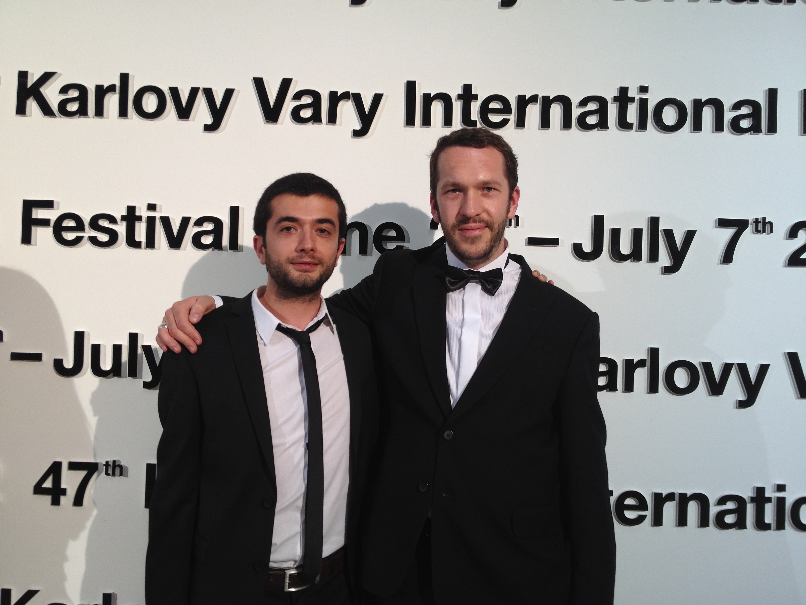 Roberts Vinovskis and Aik Karapetian at event of The 47th Karlovy Vary IFF (2012)