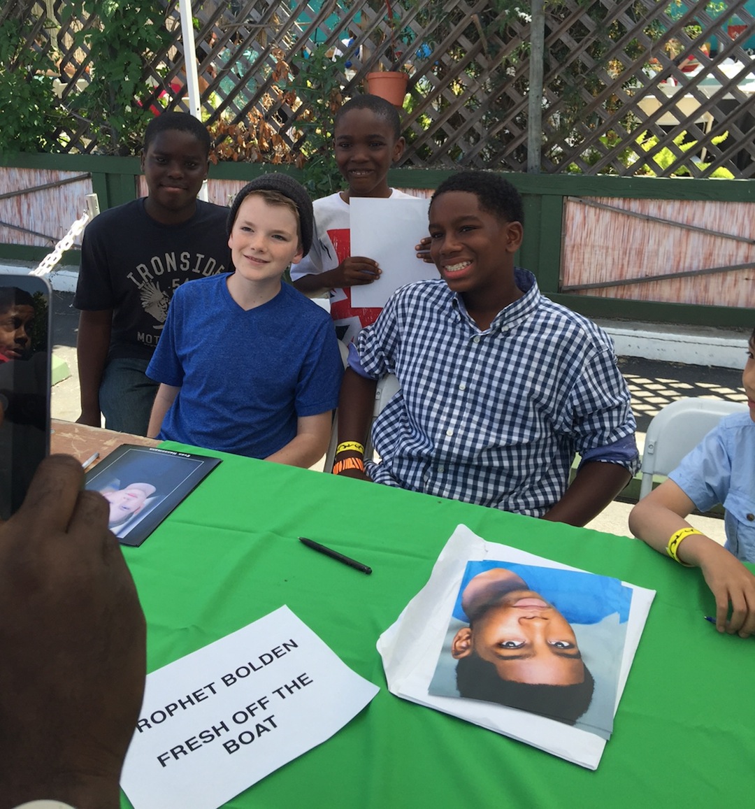 Prophet signing autographs and taking pictures with fans at the 15th Annual Star Eco Station's Children's Earth Day event.