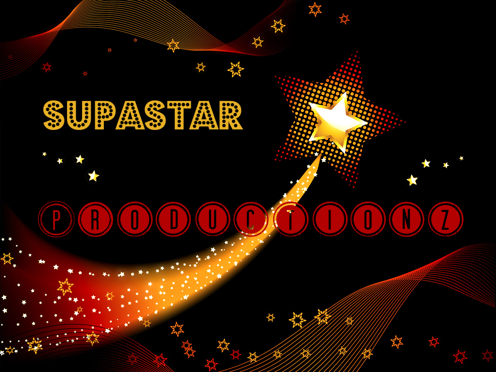 The official logo for Supastar Productionz, a media production company that showcases all varieties of audio and visual works.