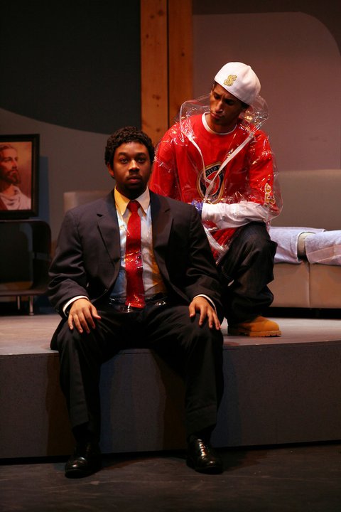 Jonathan Rowan as Man and Romeo Armand Seay as Kid in George Wolfe's The Colored Museum