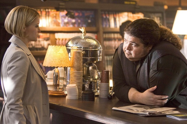 Still of Jorge Garcia and Sarah Jones in Alcatraz (2012)