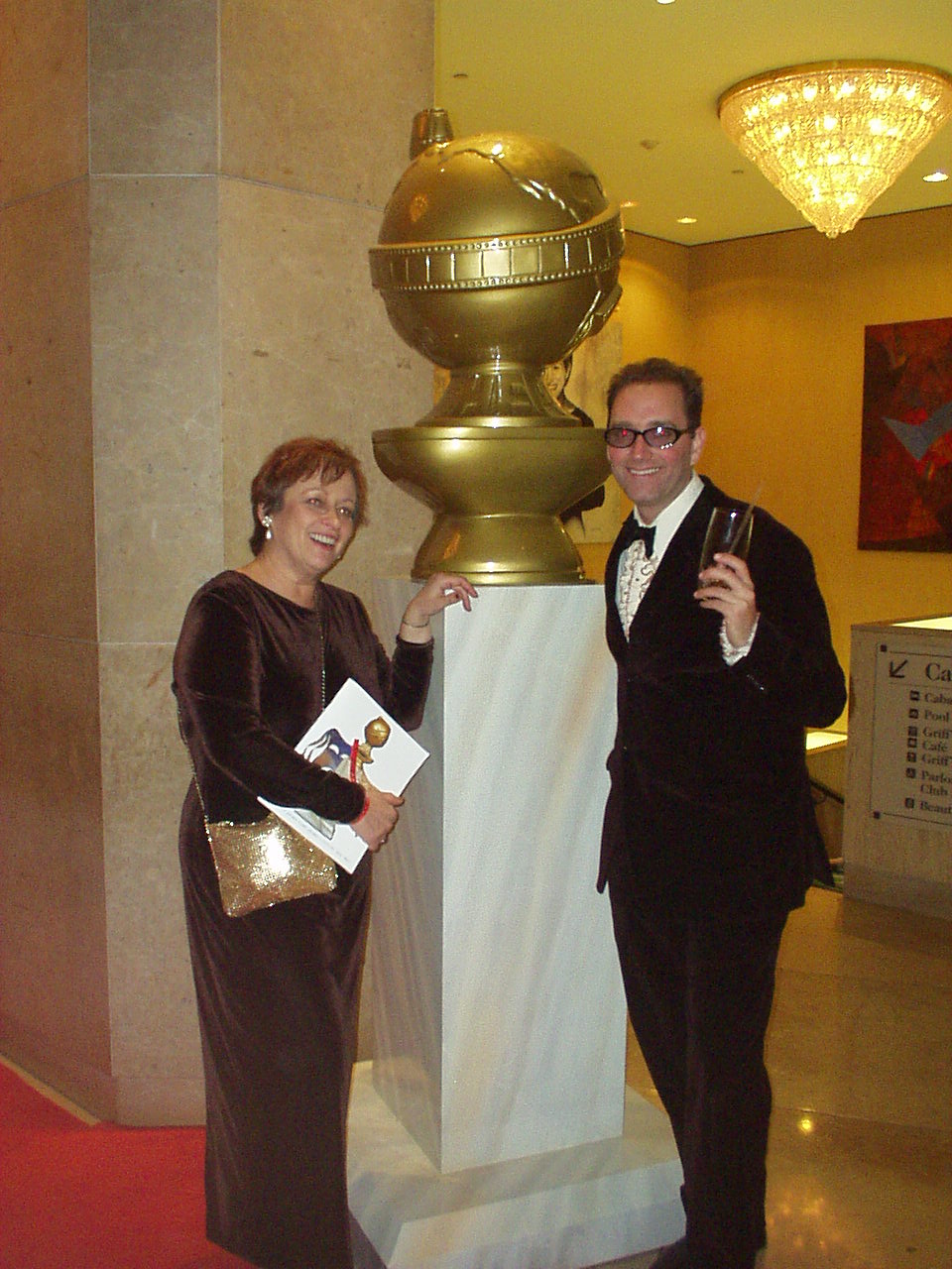 E! Entertainment Live from the Red Carpet- Golden Globes. Talent Executives Lillian Mizrahi and Robert Ell