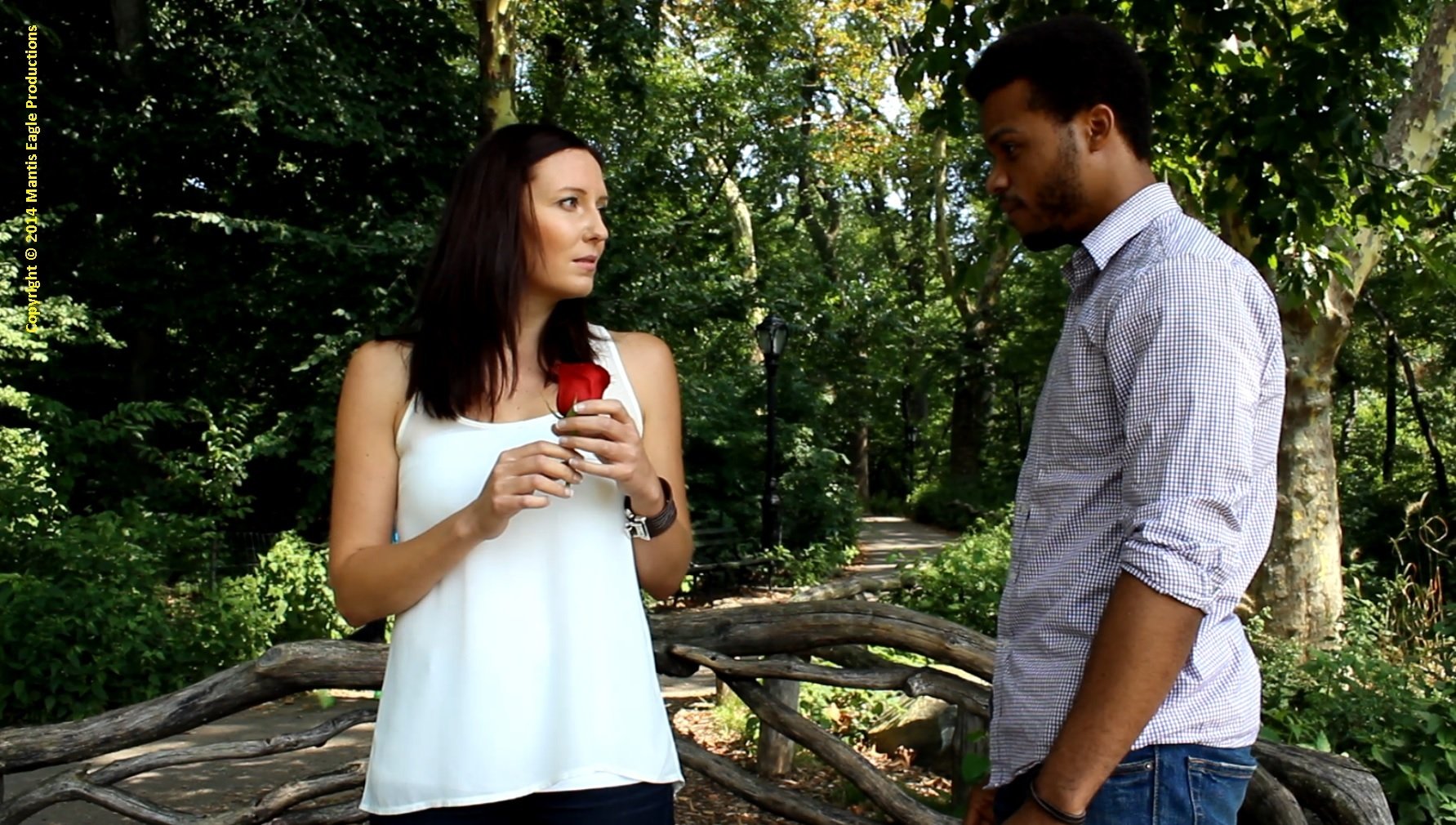 Johanna Finn and Liam Wildes in a scene from 14 Days.