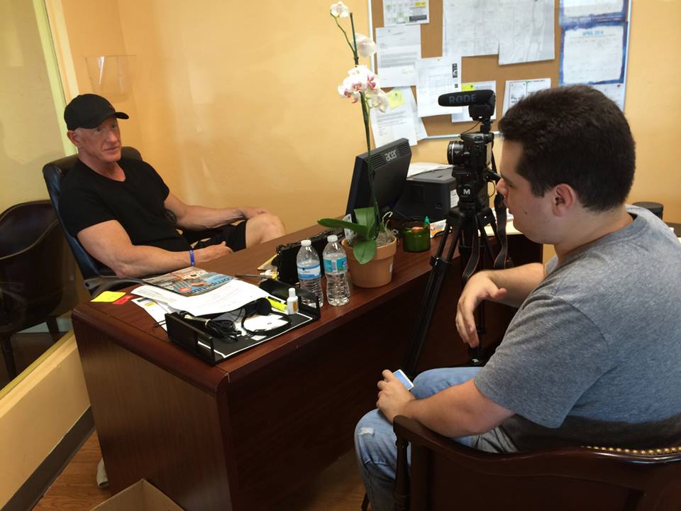 Chandler Kravitz interviewing Randy Weddle for a national PSA