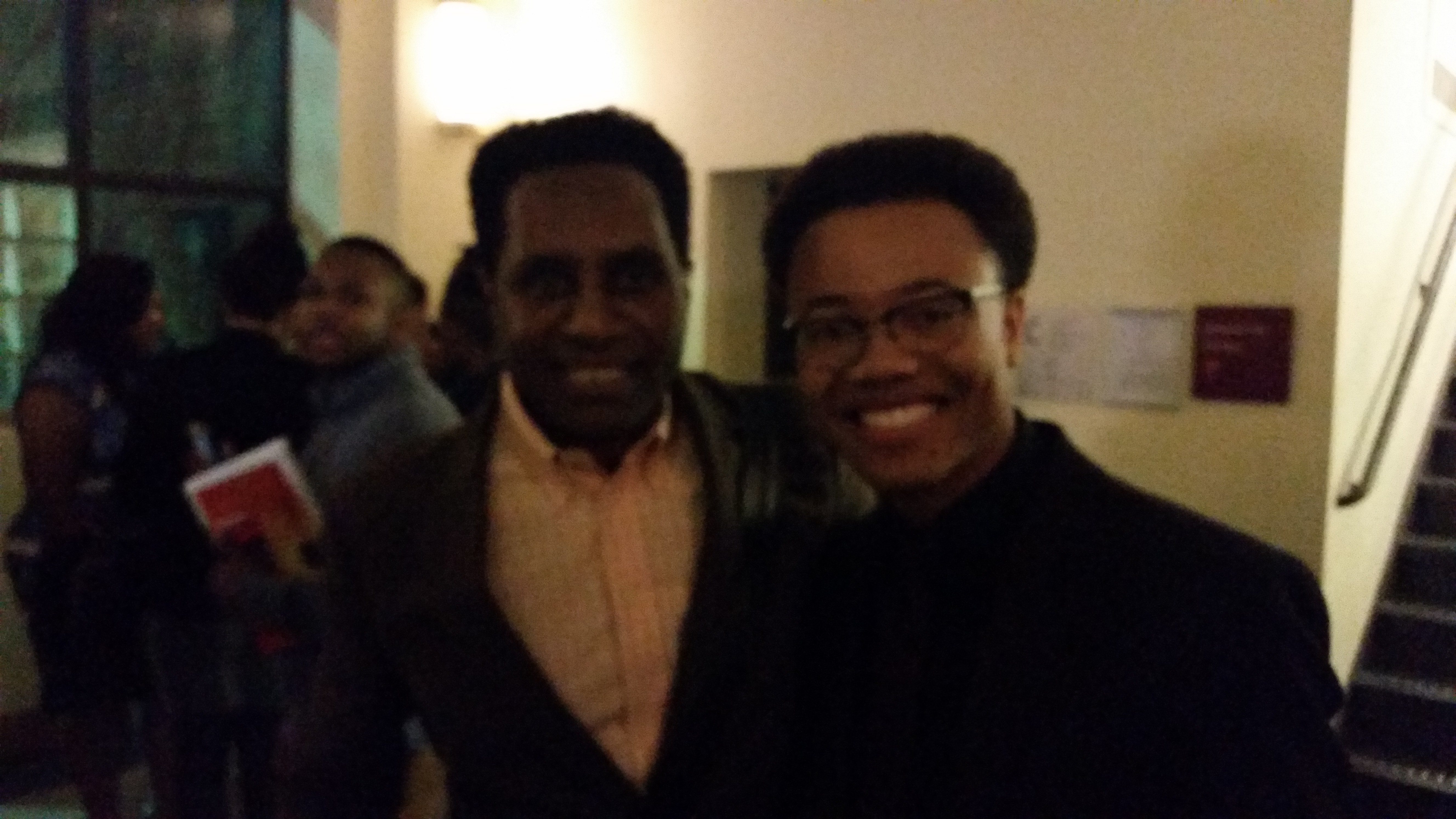 Blackbird premiere, Julian Walker, lead actor, with Claude Jay in Harlem, New York City premiere