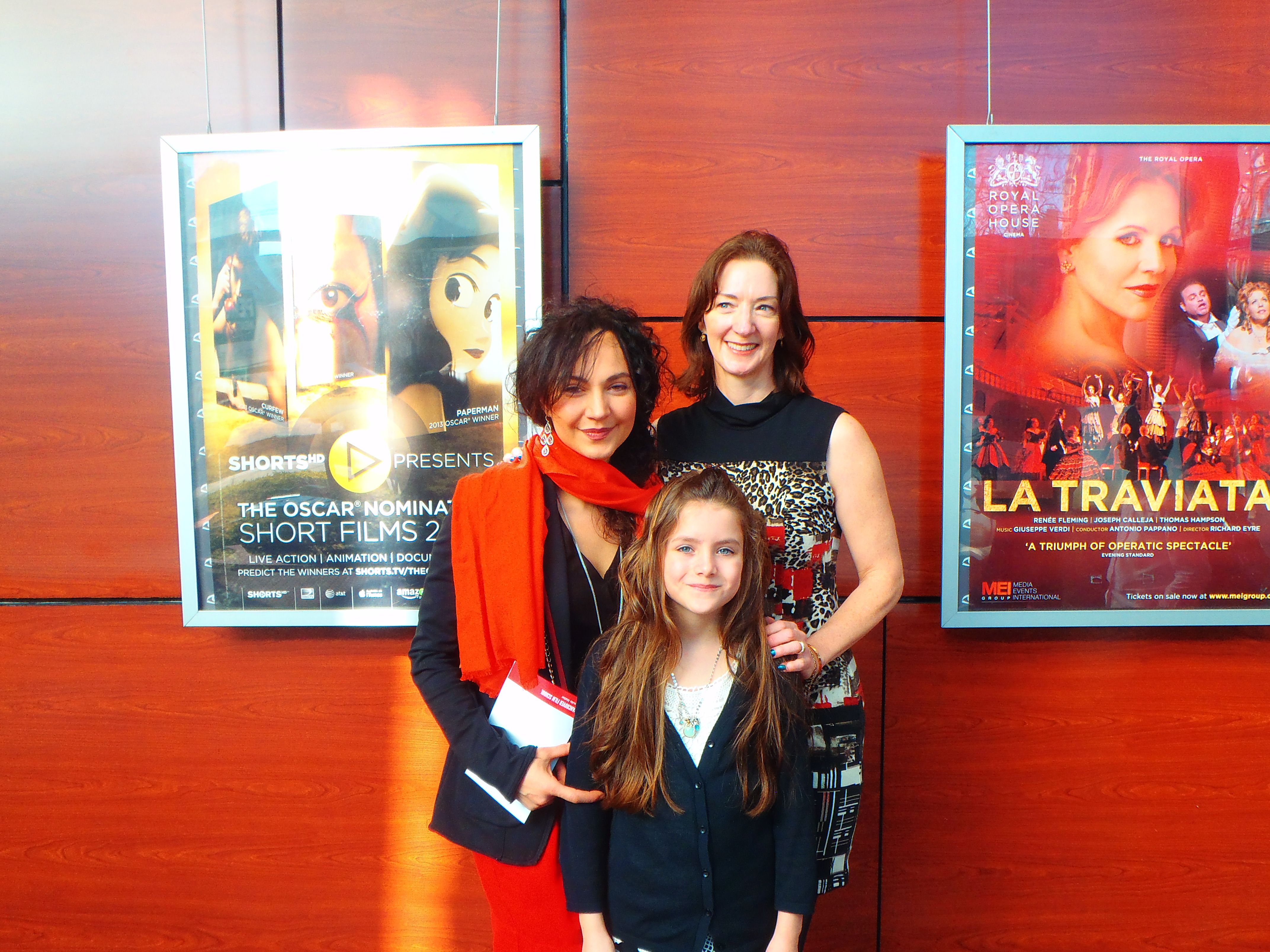 First screening of Lonely Dream, with Amelia Croft (Fiona), Director Violet Modaressi, and actor Shelley Janze.