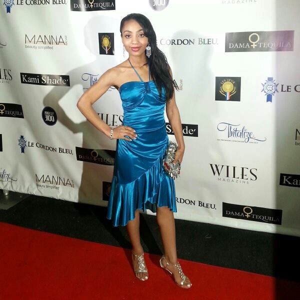 Pre-Grammy red carpet event. Aungelique Scott Location: Rooftop 3100