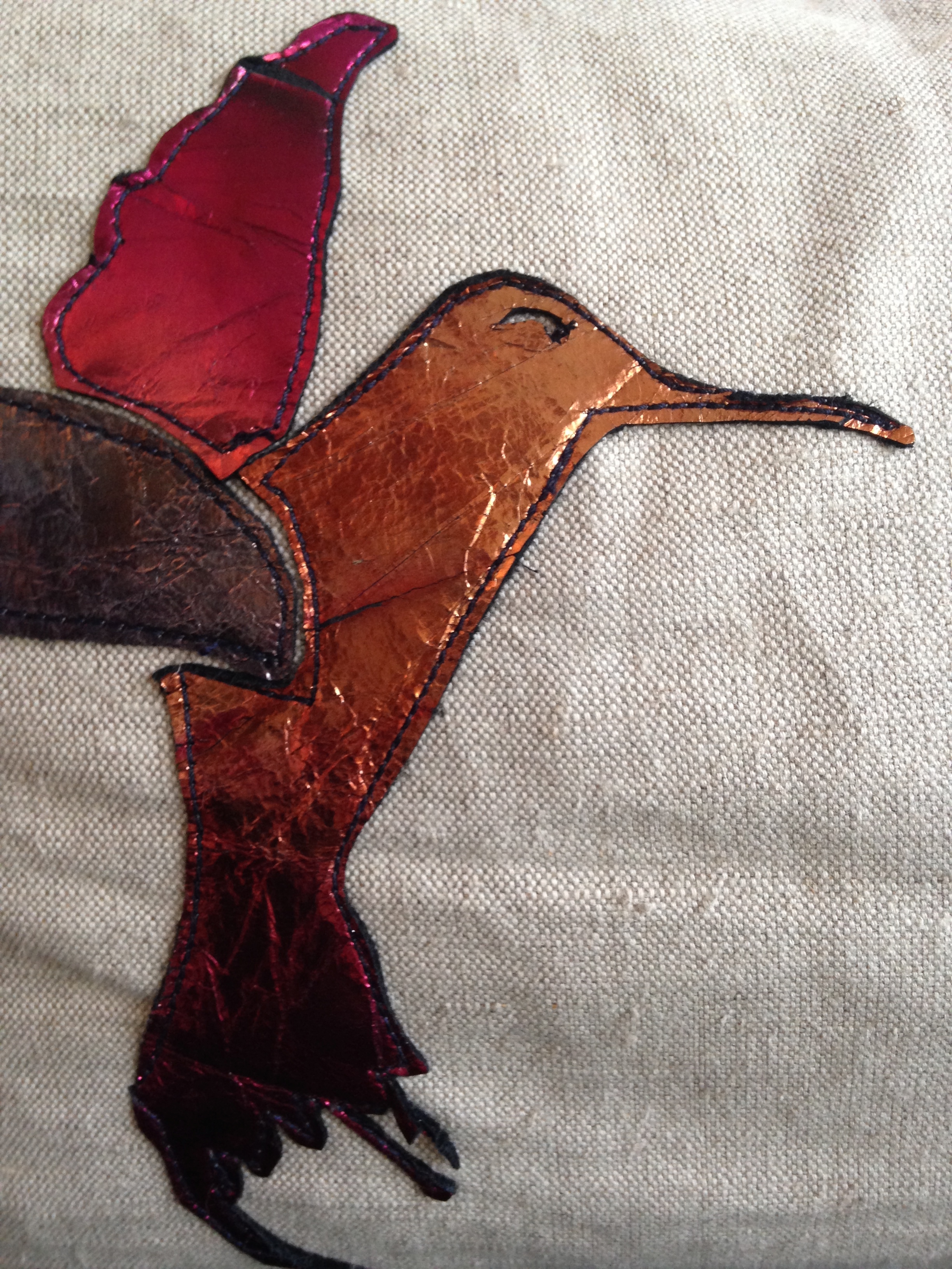 Hummingbird(Beijaflor) cushion detail 2013 design craft by VLM