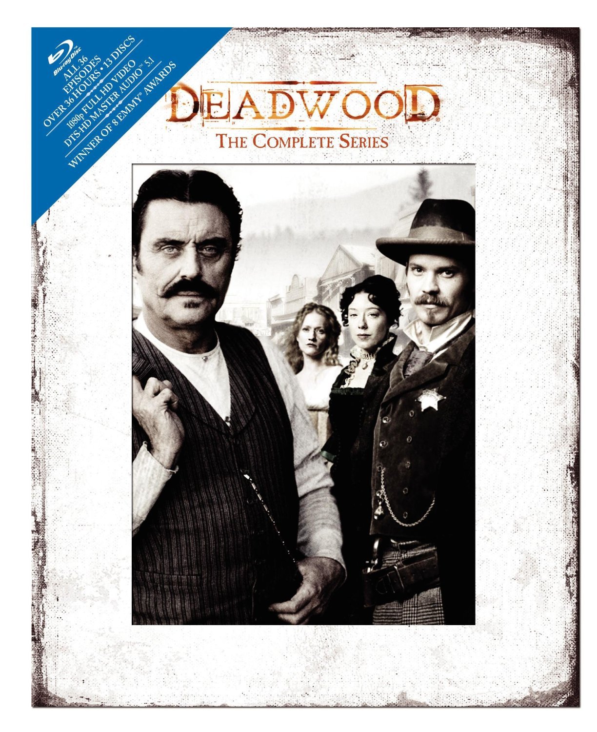 Paula Malcomson, Ian McShane, Timothy Olyphant and Molly Parker in Deadwood (2004)