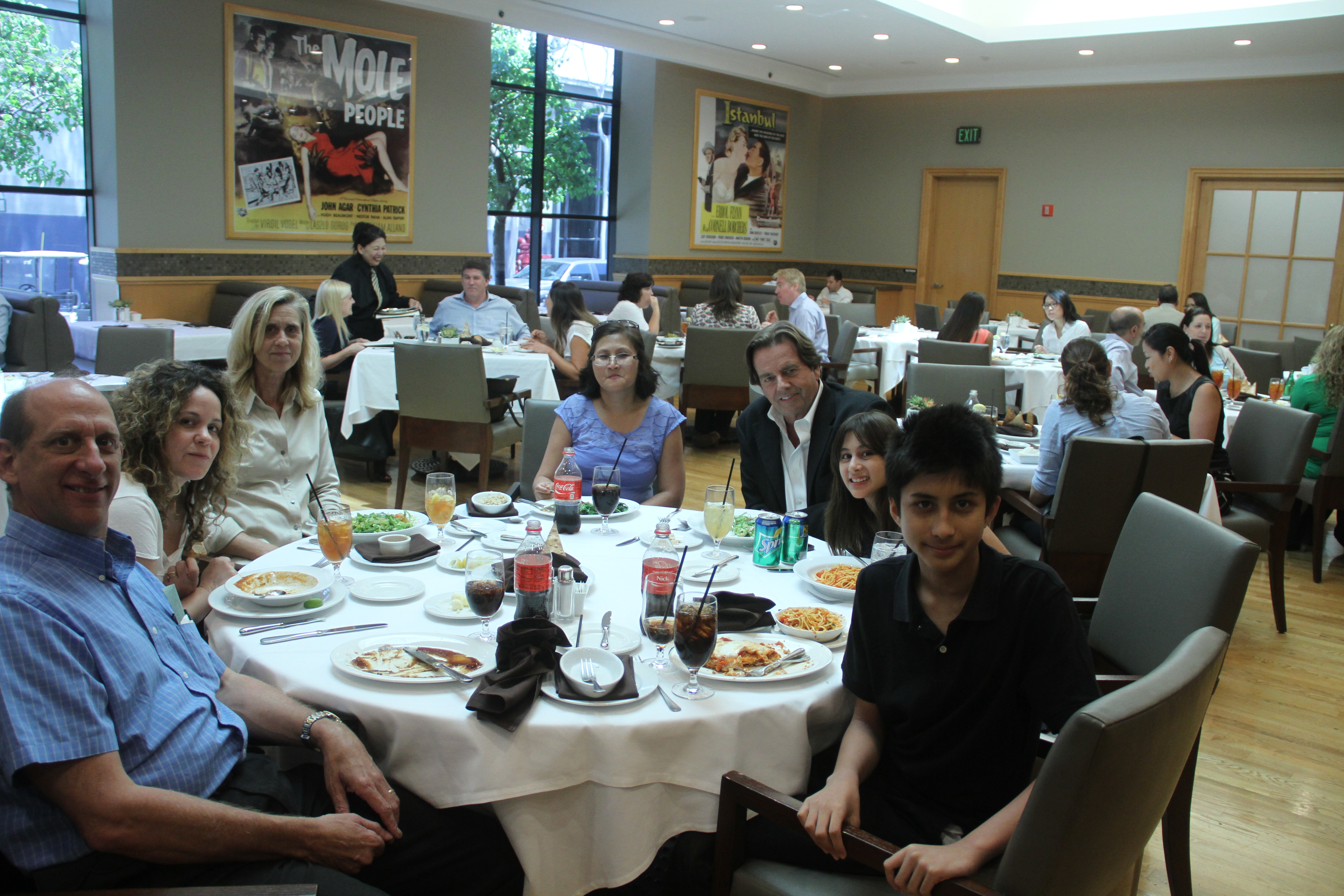 left to right: Michael Tove, Kristen Buckley, Brit Babcock, Mira Tove, Thom Mount, Elizabeth Tove, Sammy Tove