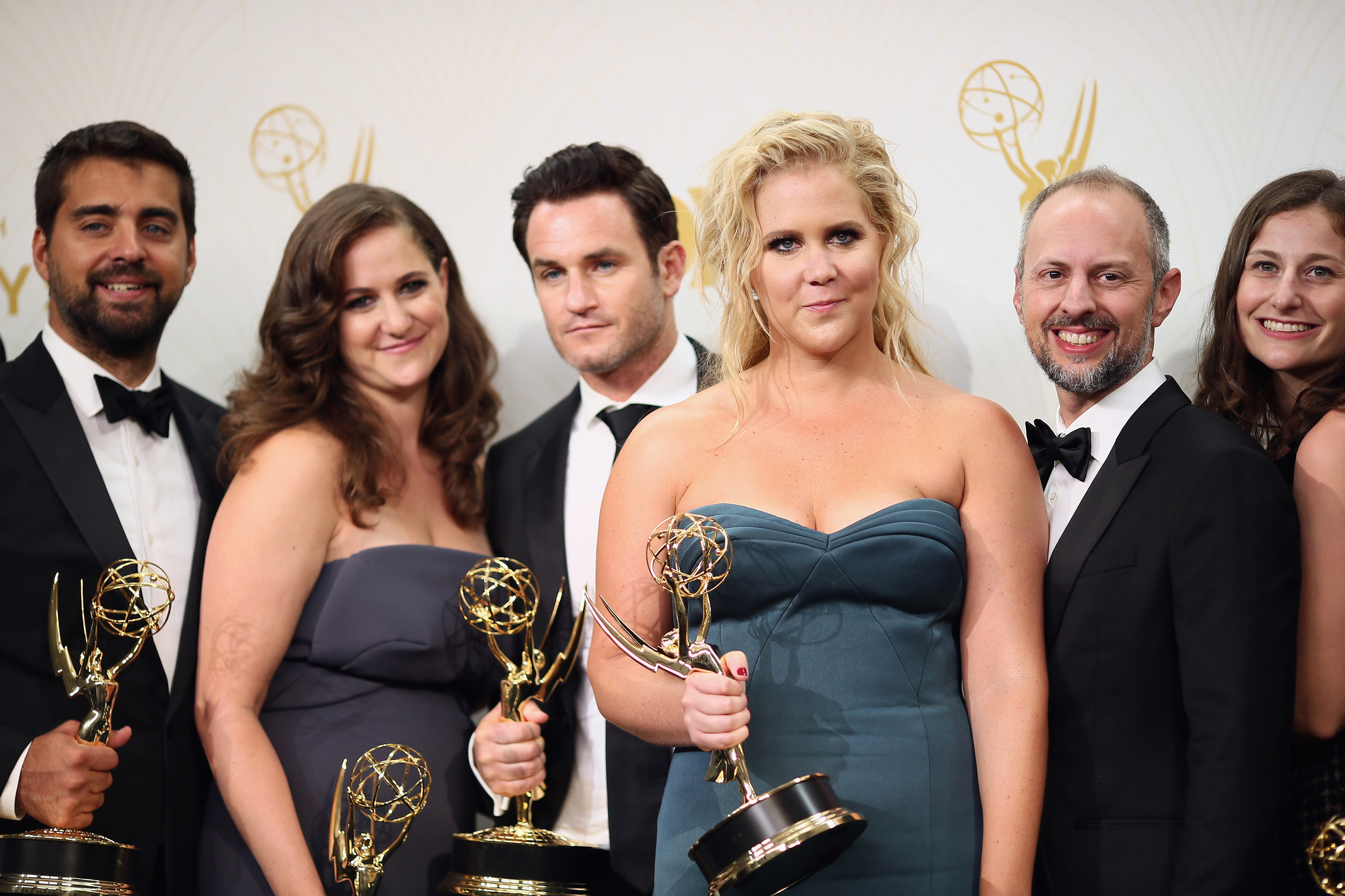 Tony Hernandez, Kevin Kane, Amy Schumer, Hallie Cantor and Kim Caramele at event of The 67th Primetime Emmy Awards (2015)