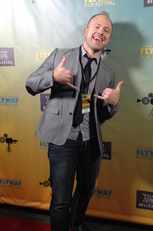 Greg Bro on the red carpet at the 2014 Flyway Film Festival in Pepin, WI.