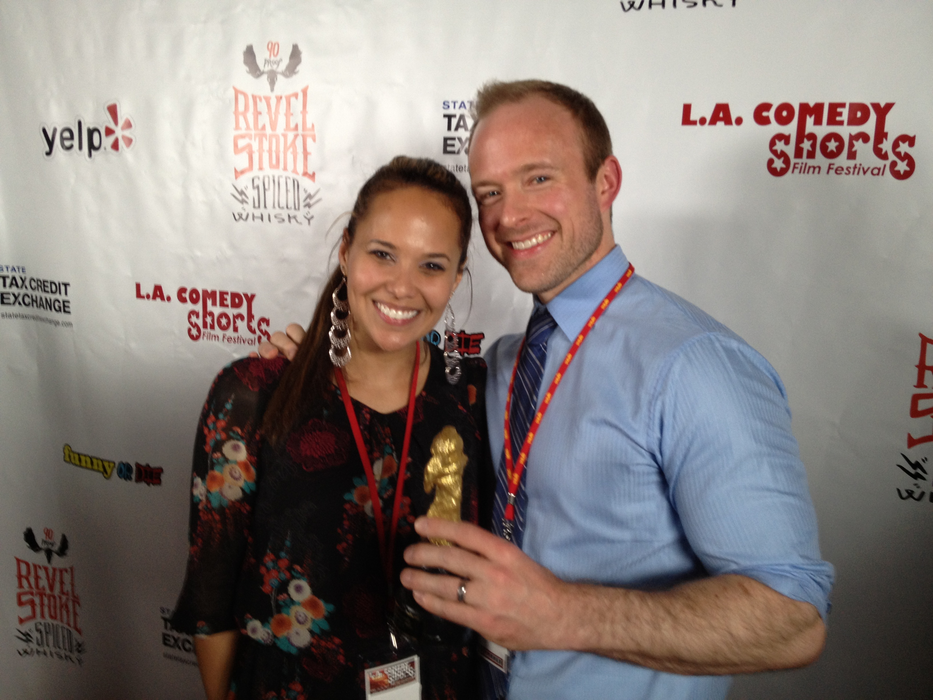 Greg and Jess Bro at the 2012 L.A. Comedy Shorts Film Festival