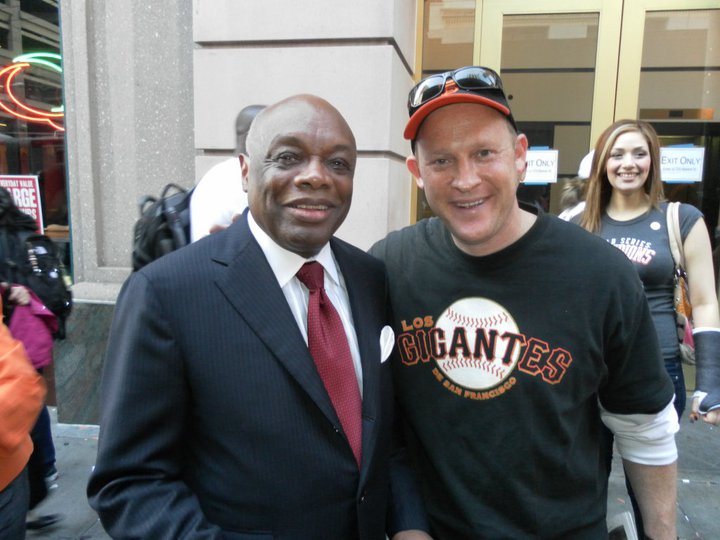 with former SF Mayor Willie Brown (during the SF Giants World Series Parade)
