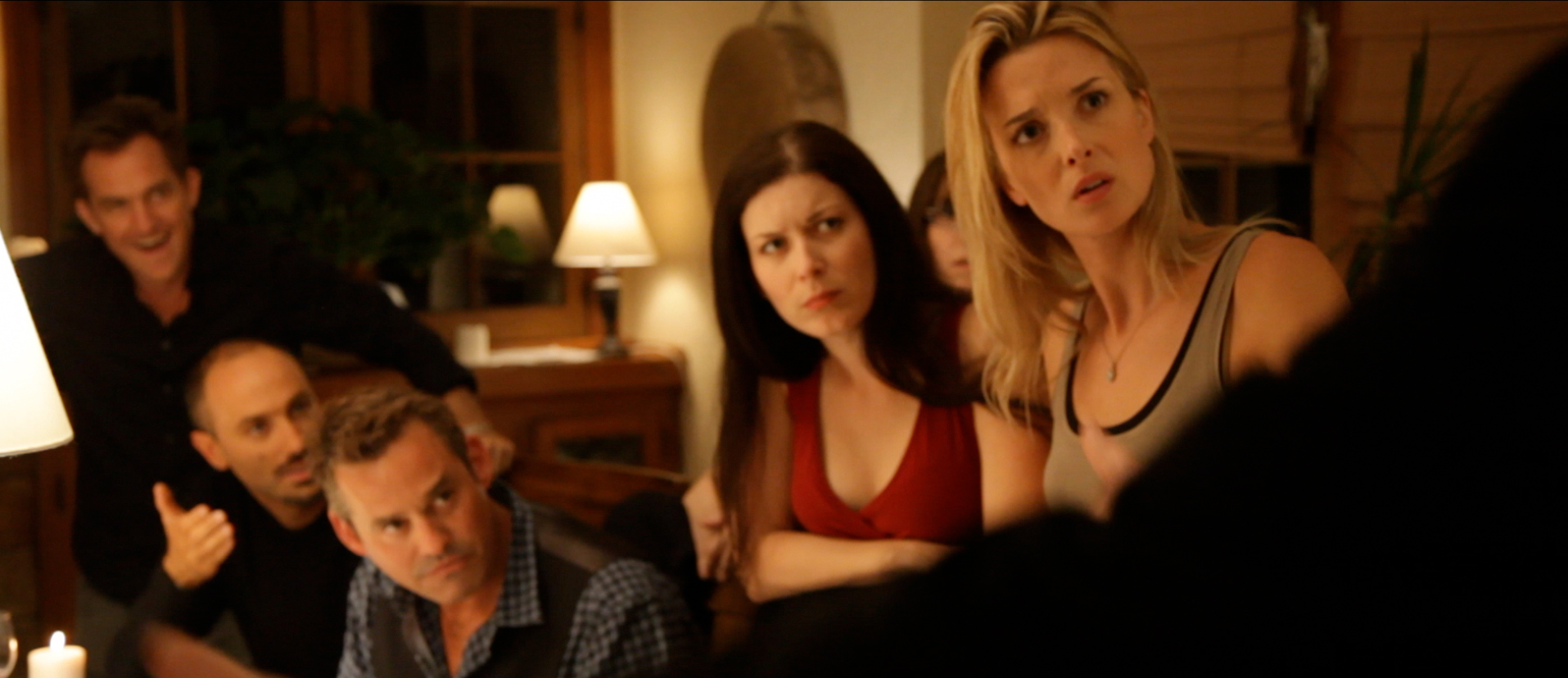 Still of Nicholas Brendon, Maury Sterling, Alex Manugian, Lauren Maher and Emily Baldoni in Coherence (2013)