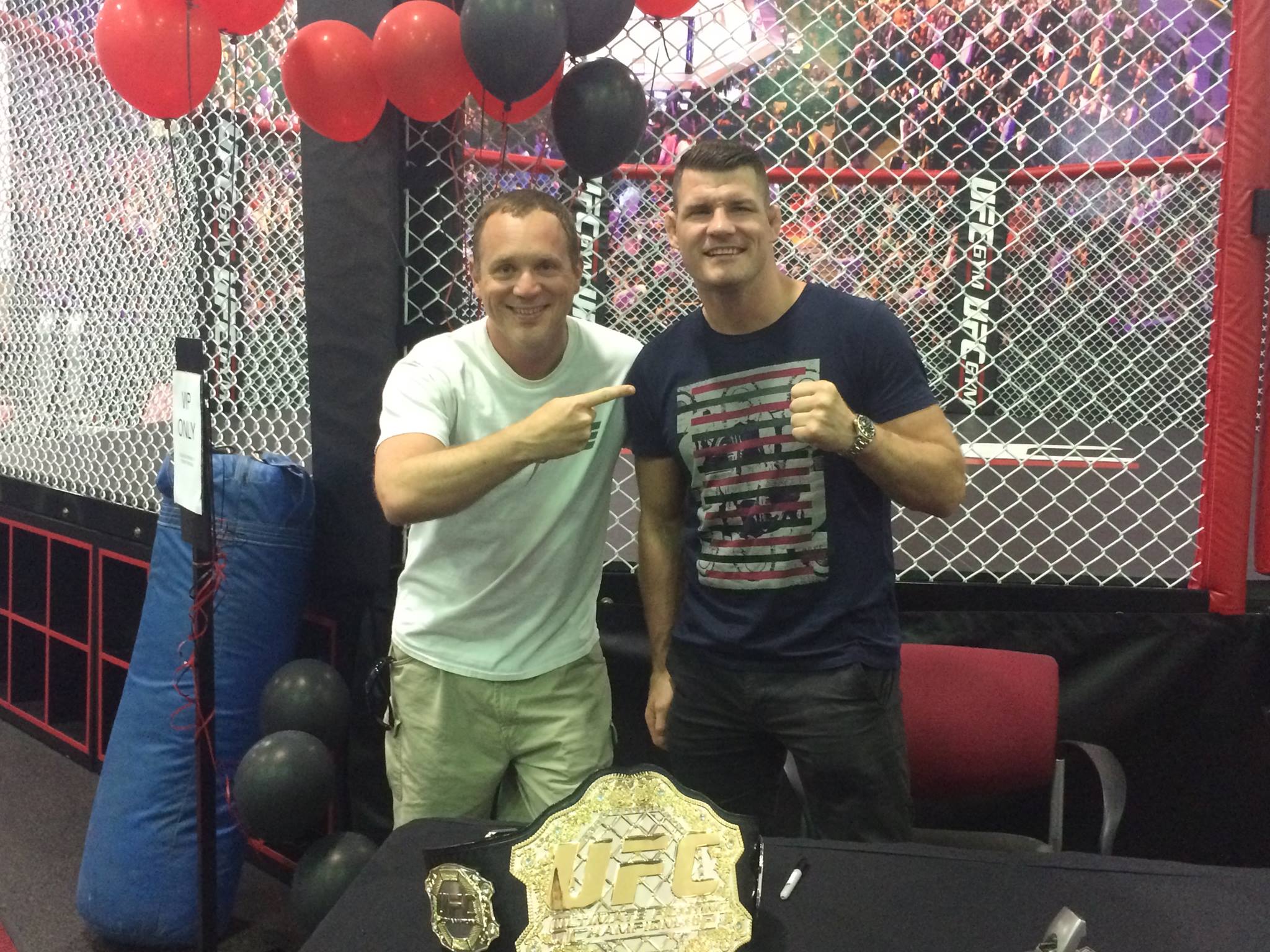 With UFC fighter Michael 