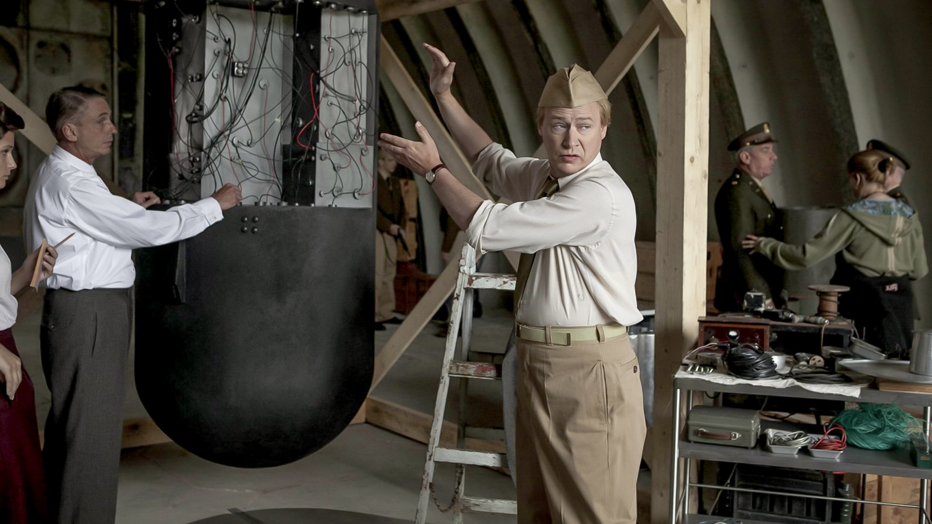 In the Manhattan Project bunker with The 100-Year-Old Man and the bomb