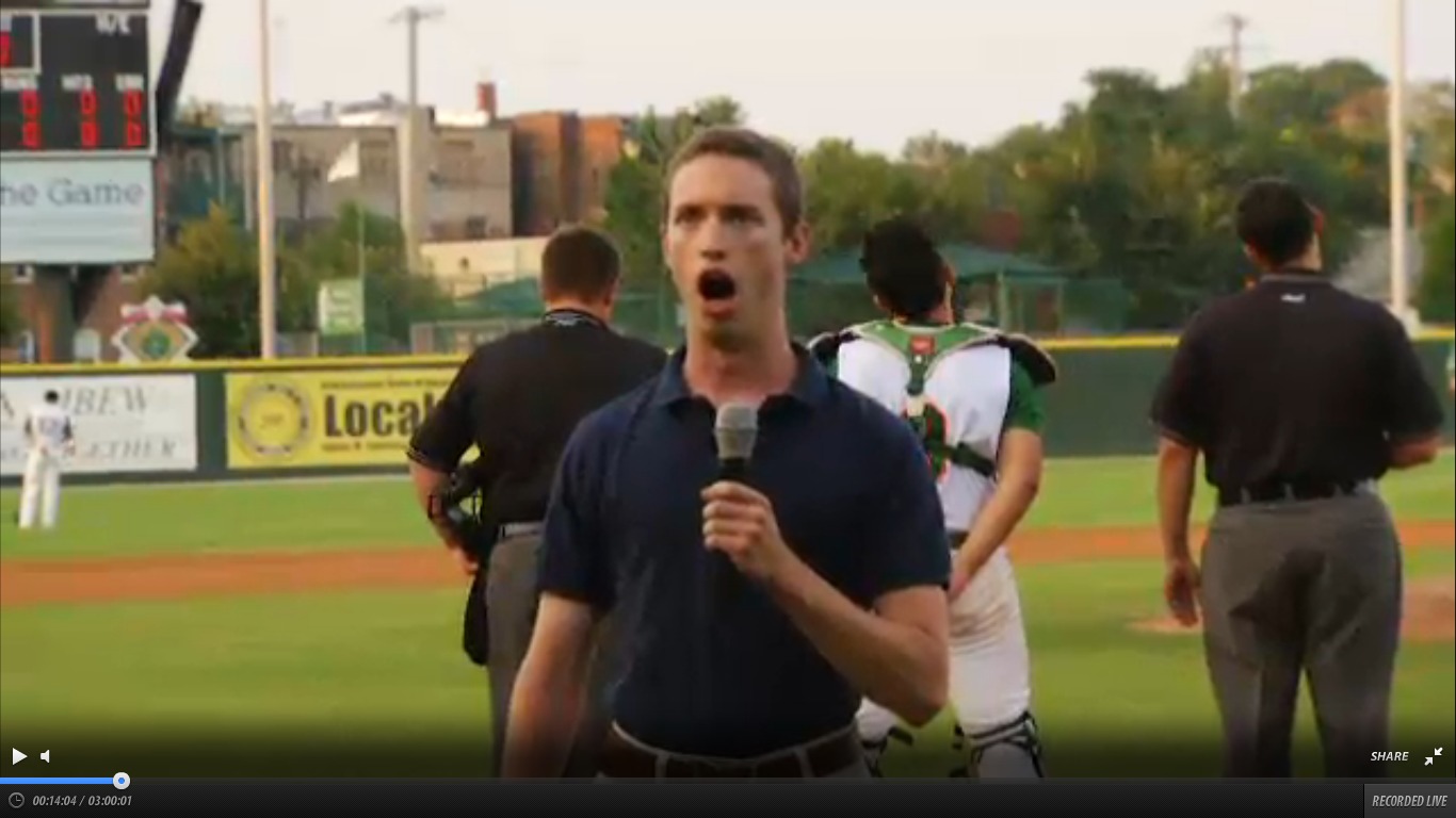 National Anthem performance at the Joliet Slammers.