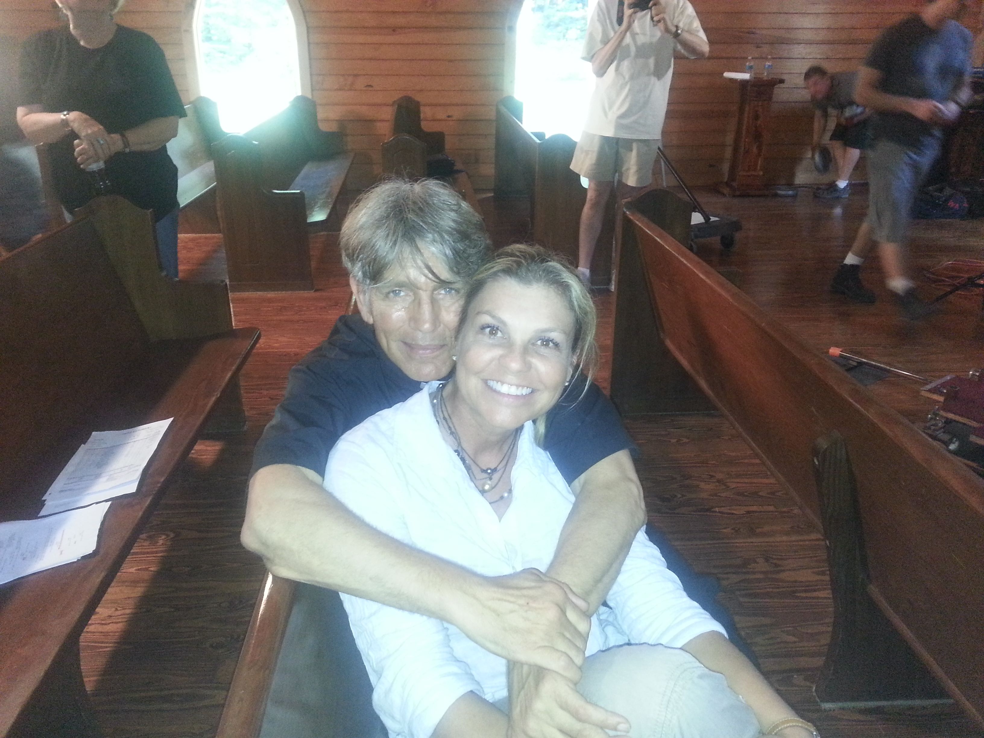 With Eric Roberts on the set of Dead Saturday