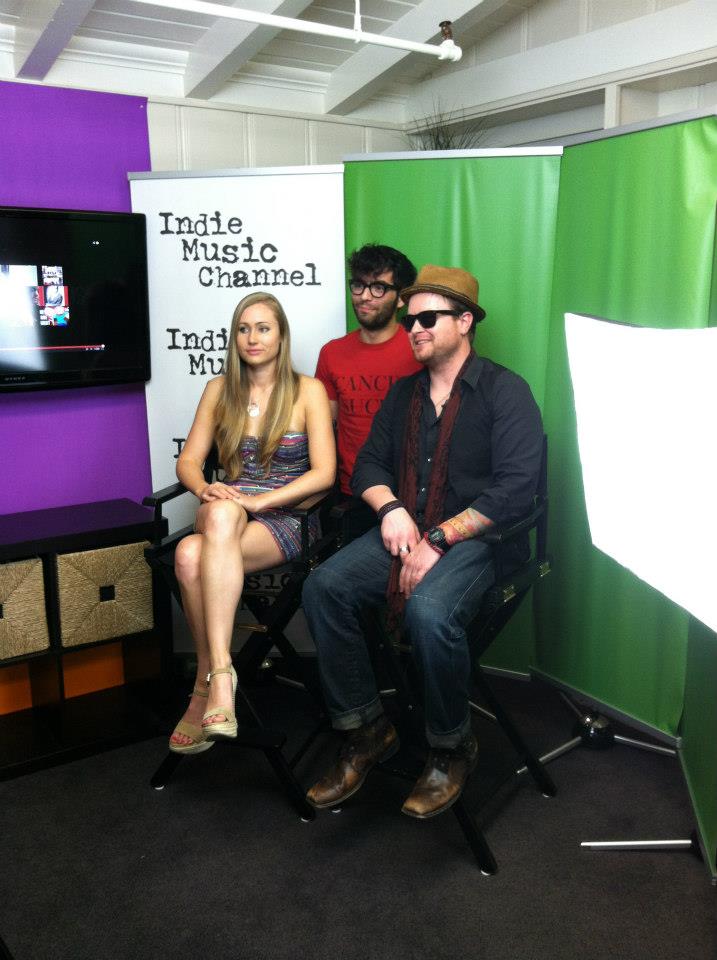 With Karli McEntee and Paul Bouyear on set at the 