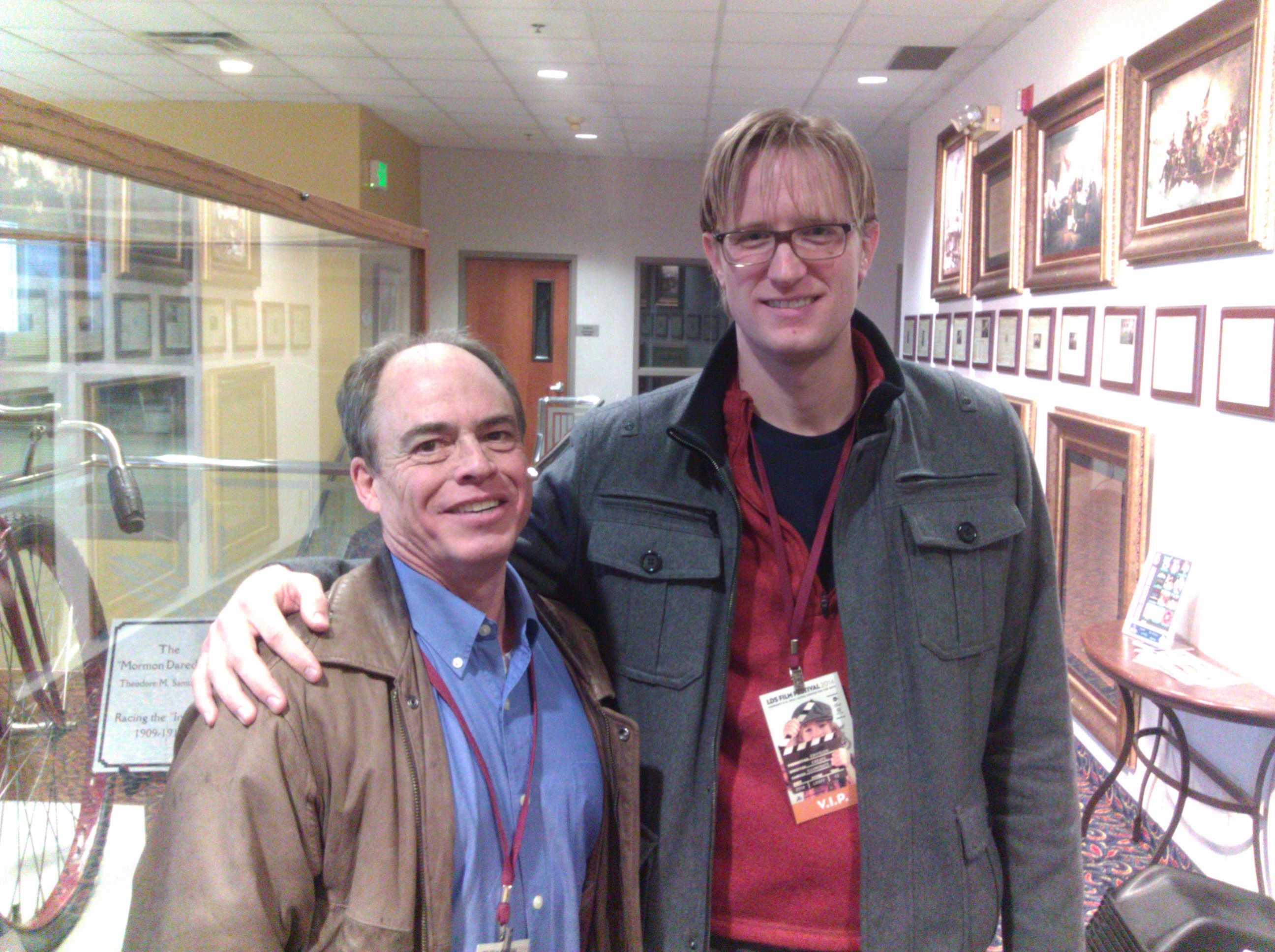 Actor Dave Bresnahan with screen writer JD Payne, currently drafting Star Trek III.