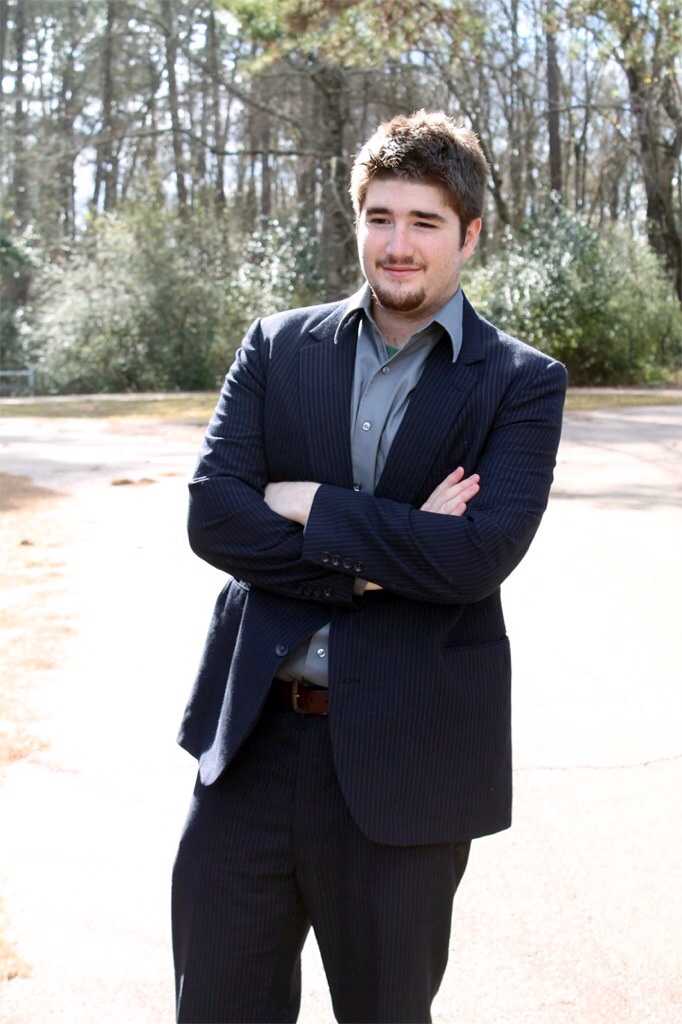 Still of Jonathan Wright in résumé photo shoot.