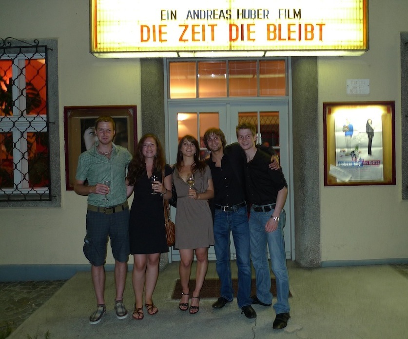 Writer/Director Andreas Huber with Crew and Cast at premiere of 