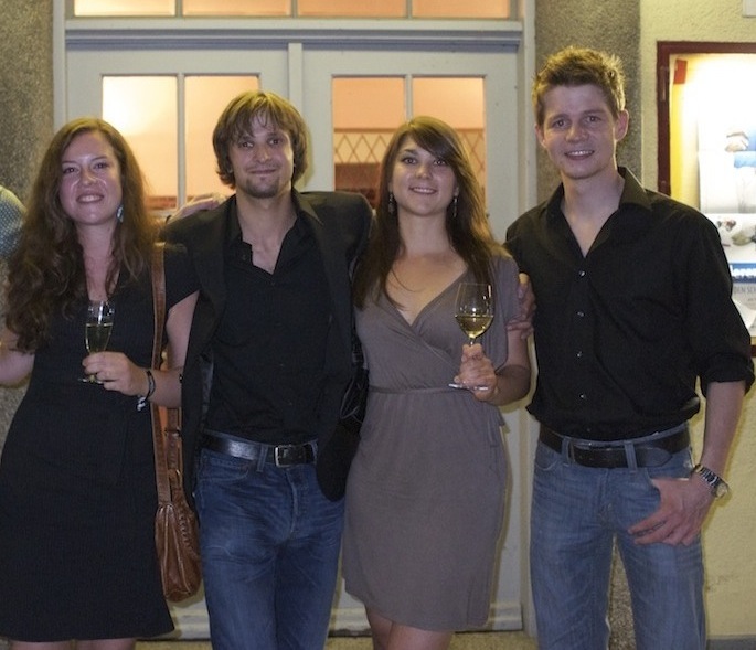 Writer/Director Andreas Huber with Cast at premiere of 