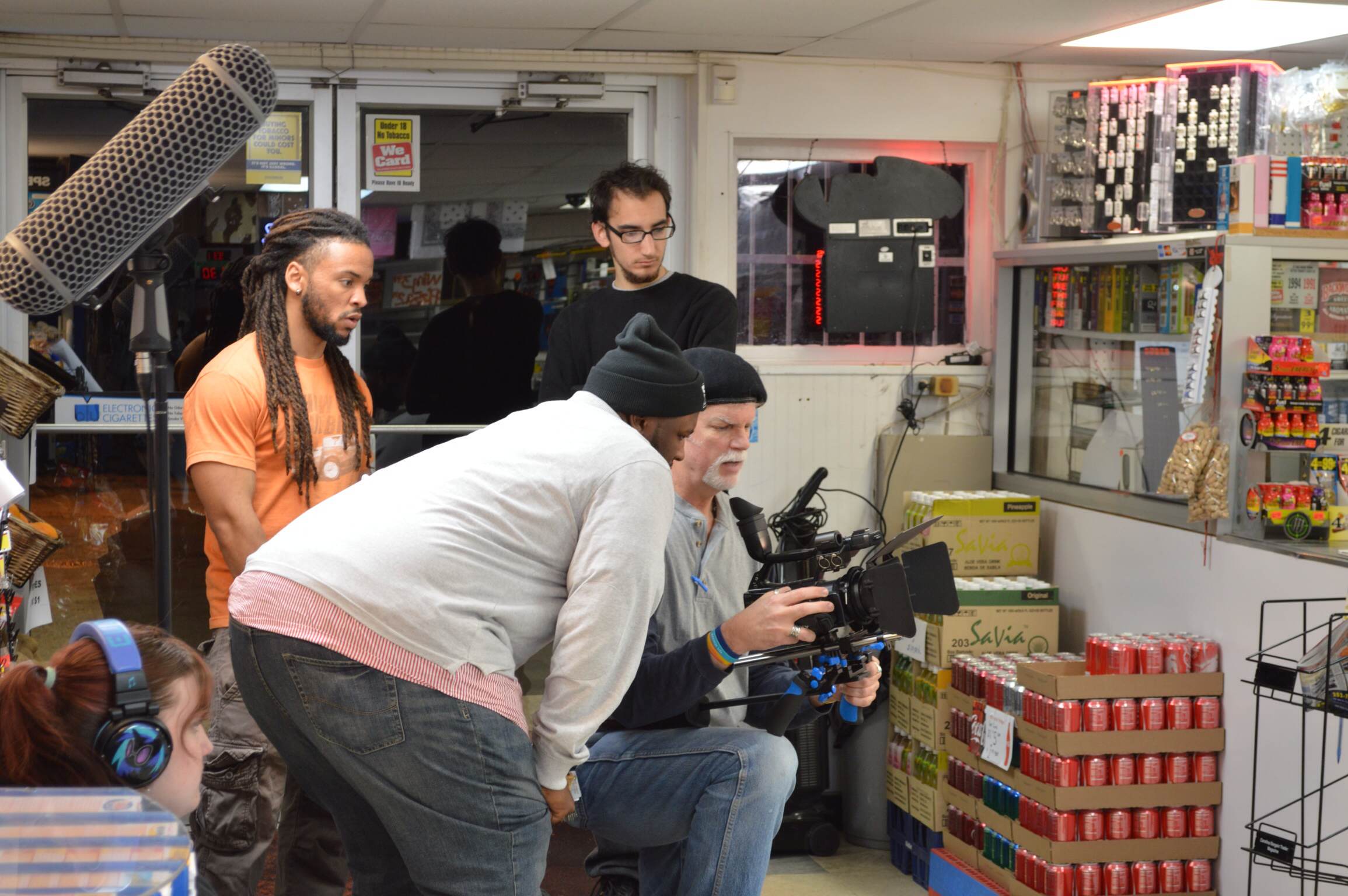 TJ Harper on the set of The Good of Man