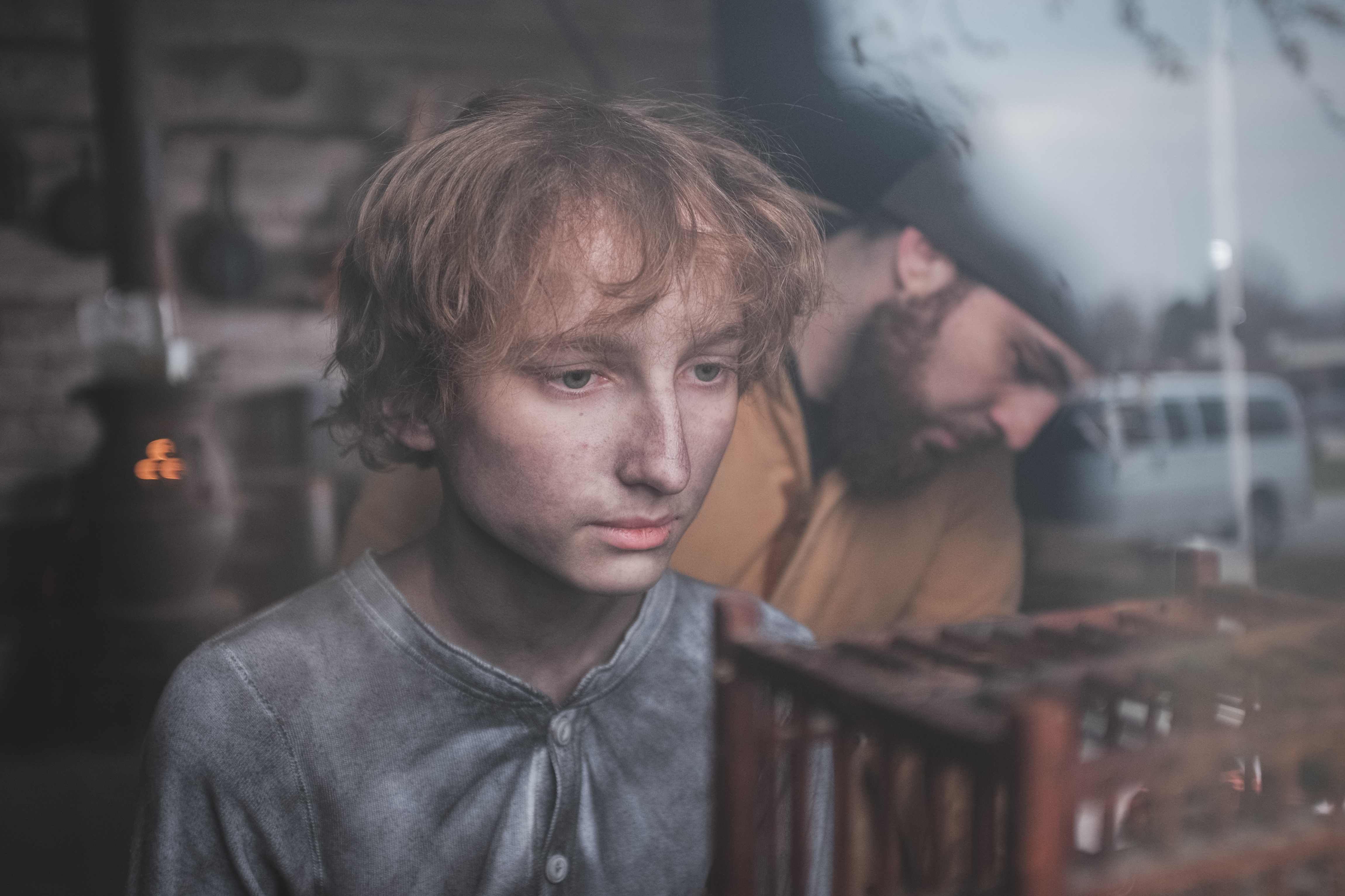 Actor Andrew Stewart (left) and Producer/Director Jesse Kreitzer on the set of Black Canaries