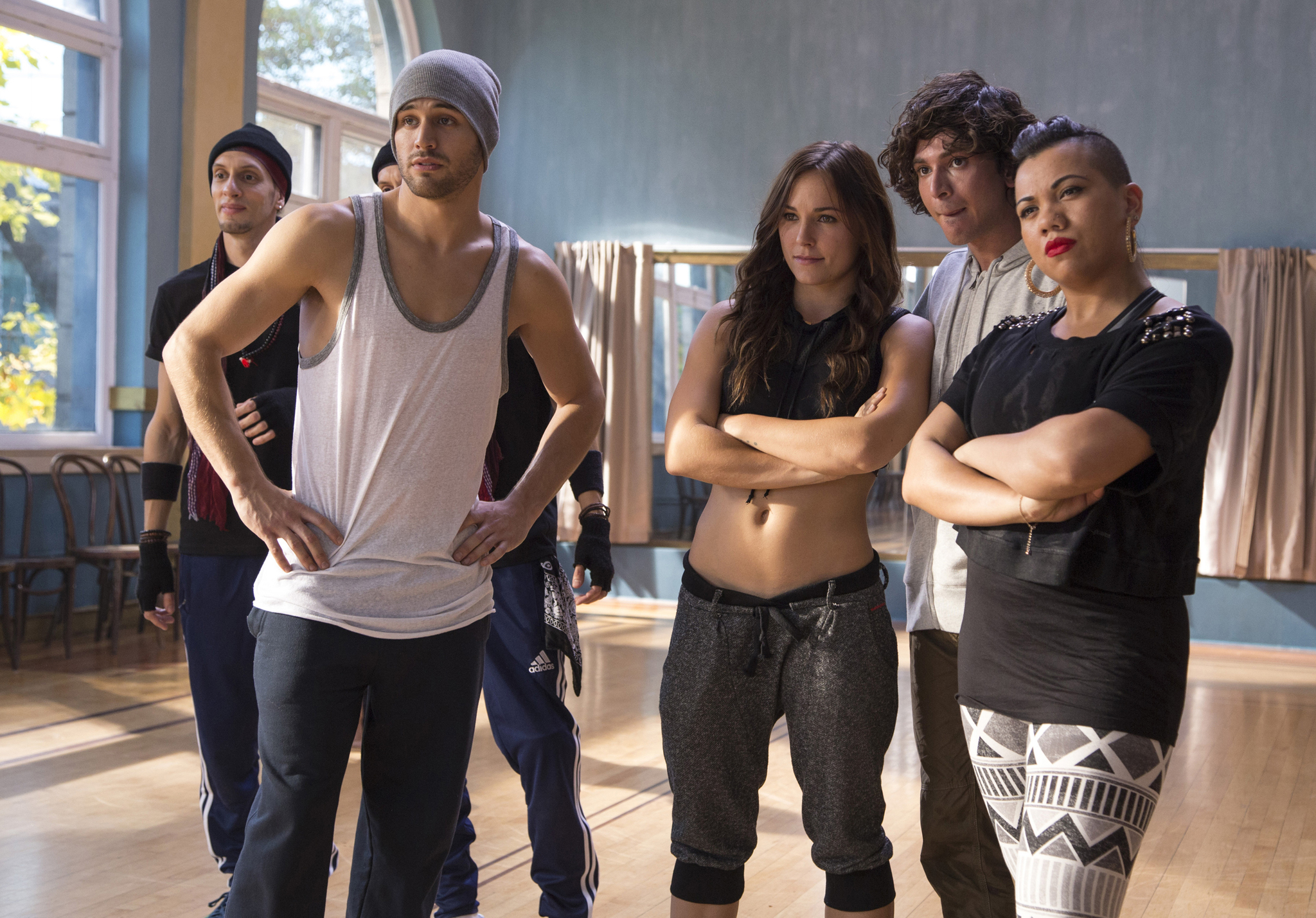 Still of Briana Evigan, Adam G. Sevani, Martín Lombard, Ryan Guzman and Parris Goebel in Sokis hip-hopo ritmu. Viskas arba nieko (2014)