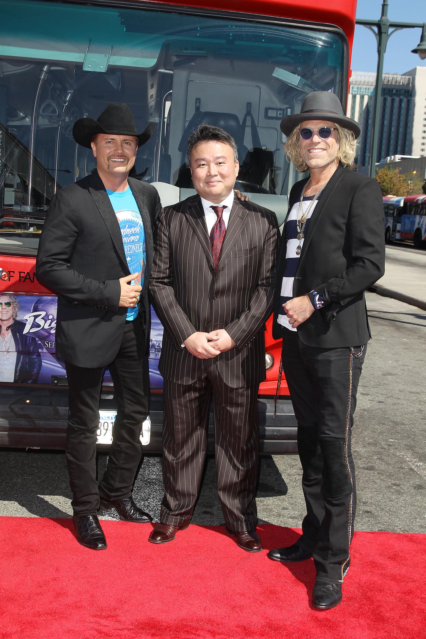 David W. Chien poses with Ride of Fame honoree, country music duo Big & Rich (September 26th, 2014)