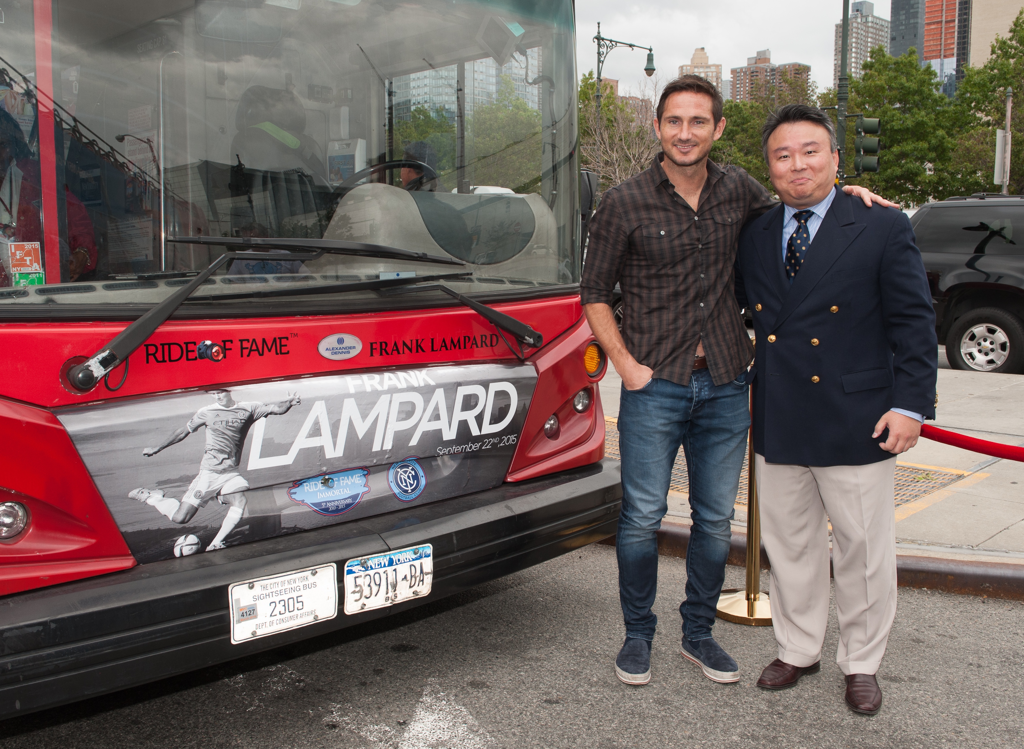 David W. Chien with Ride of Fame Official Fifth Anniversary Honoree Frank Lampard (September 22nd, 2015).