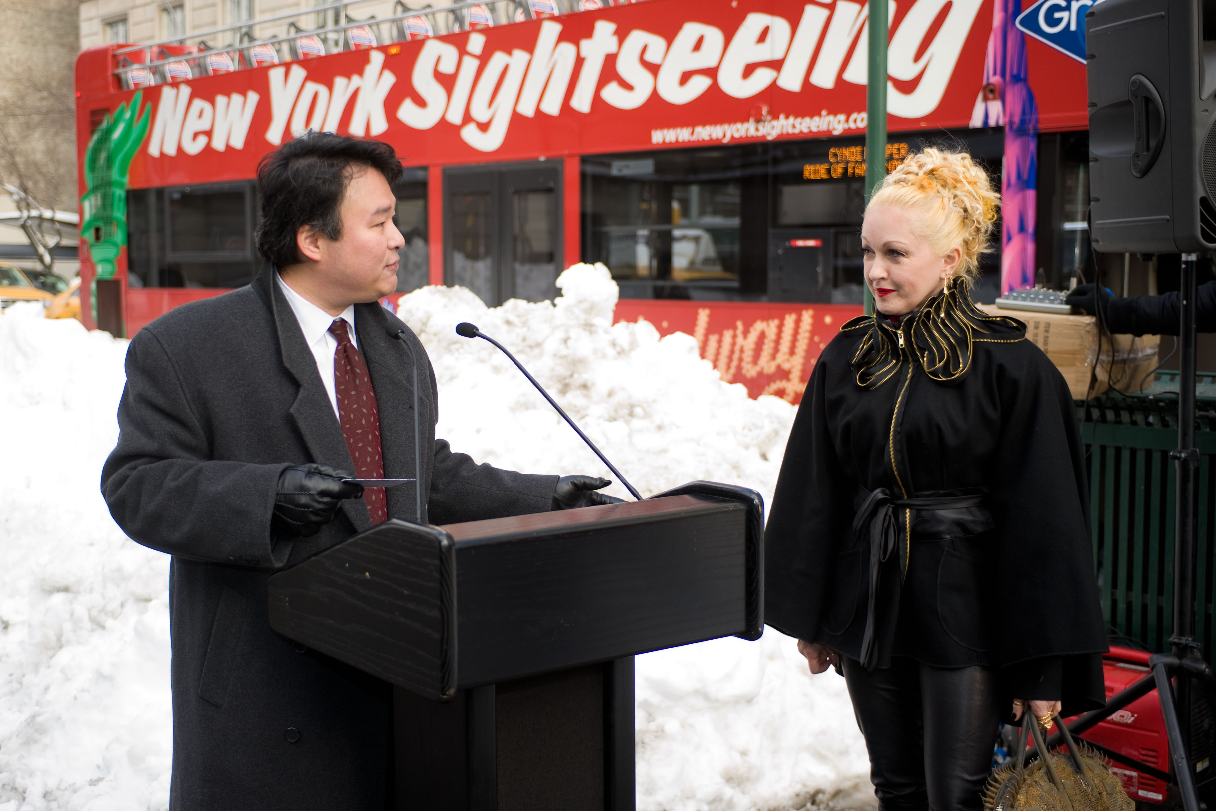 David W. Chien introduces Ride of Fame Honoree Cyndi Lauper (January 27th, 2011).