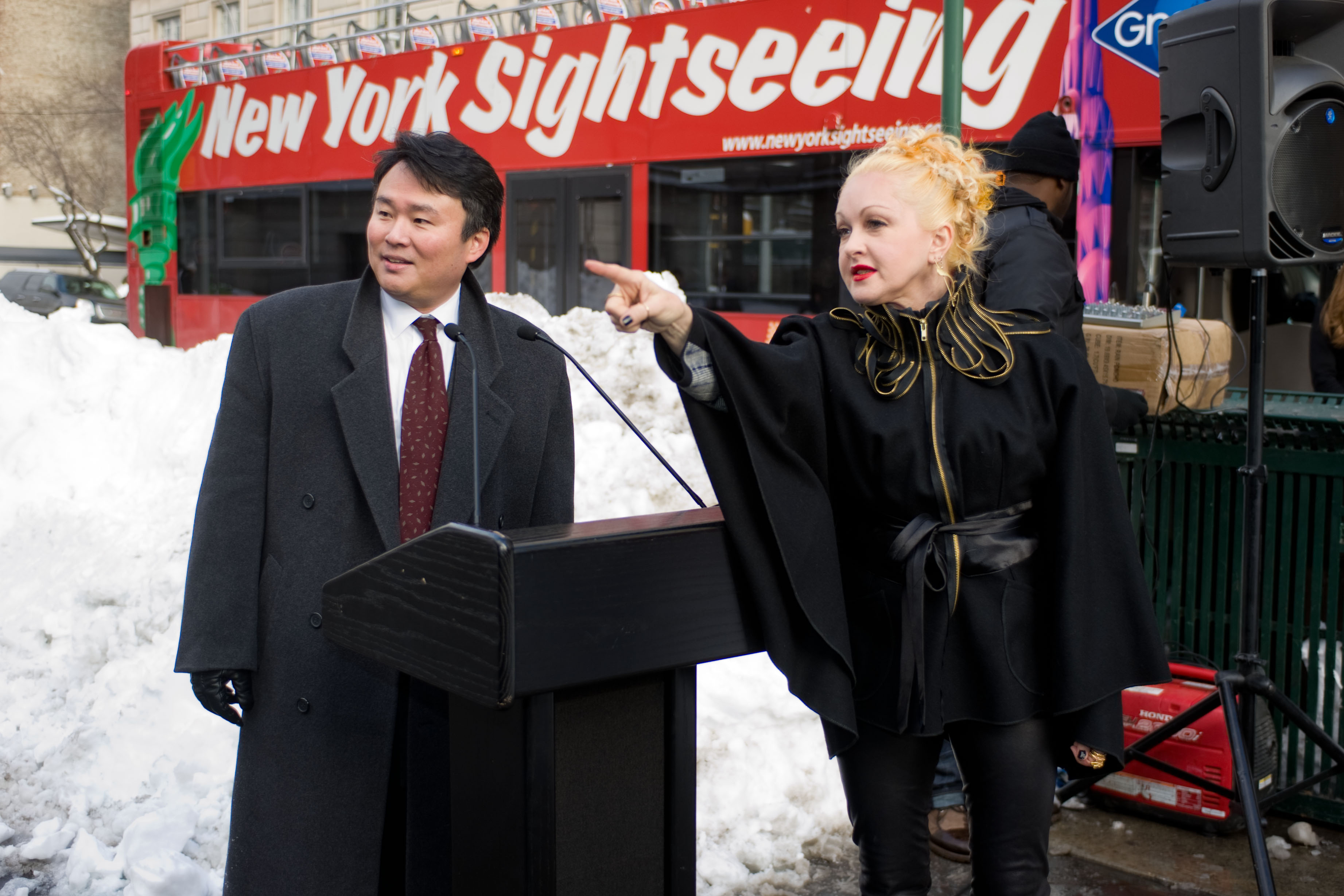 David W. Chien with Ride of Fame Honoree Cyndi Lauper (January 27th, 2011).