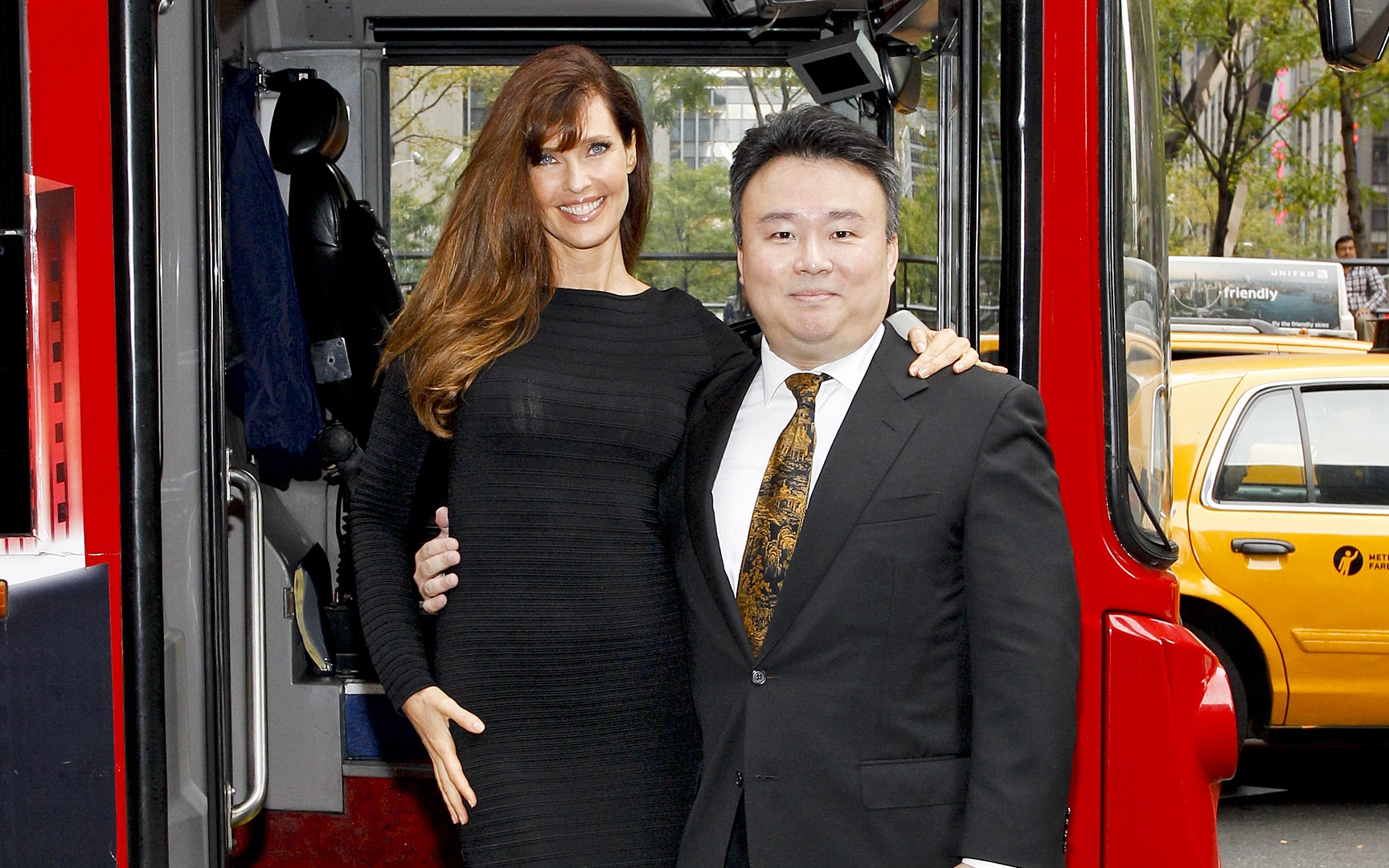 David W. Chien with Carol Alt at Ride of Fame Induction Ceremony (October 7th, 2013)