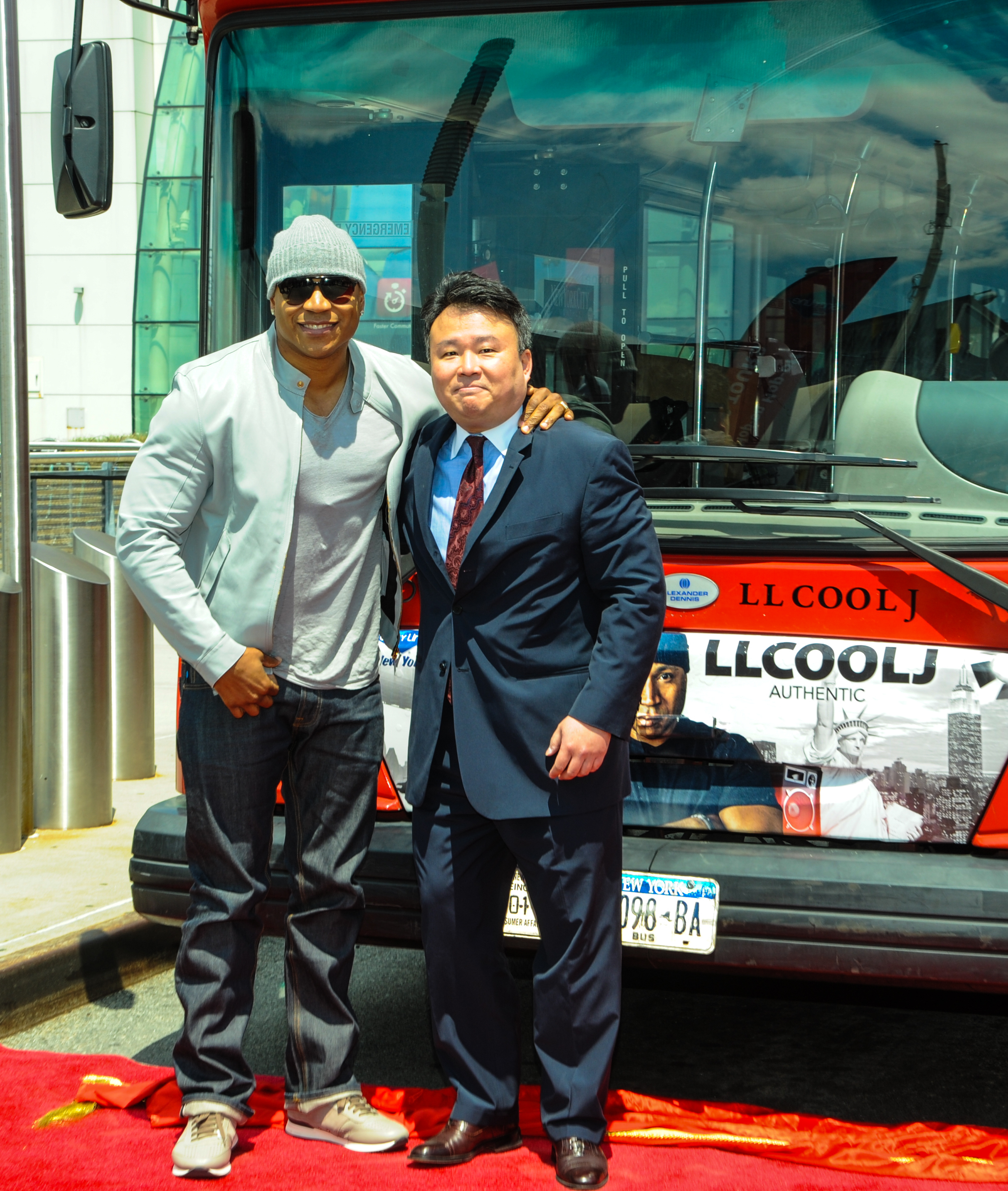 David W. Chien poses with LL COOL J at Ride of Fame (May 13th, 2013).