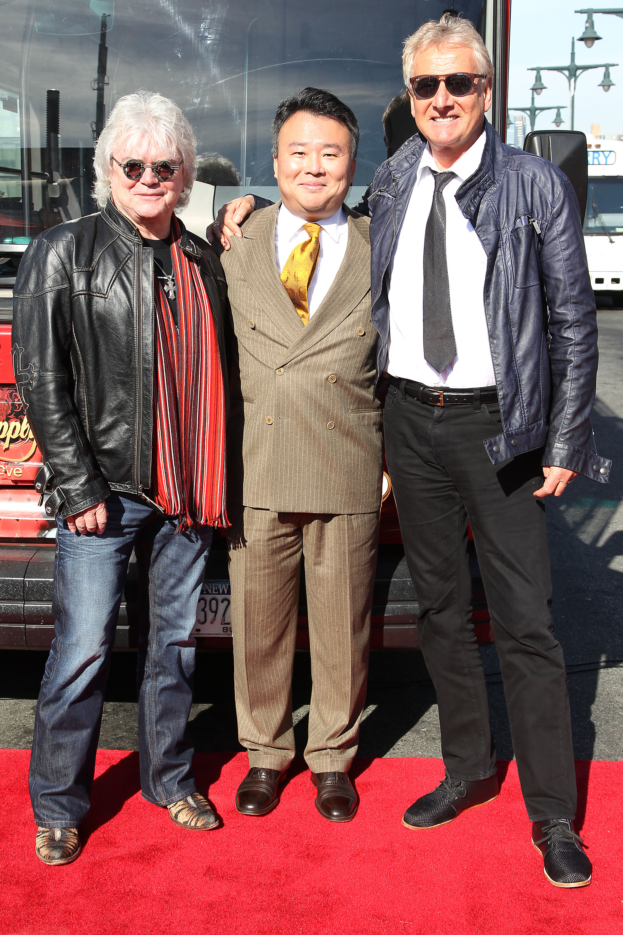 David W. Chien poses with Russell Hitchcok and Graham Russell of Air Supply at Ride of Fame (October 13th, 2012).