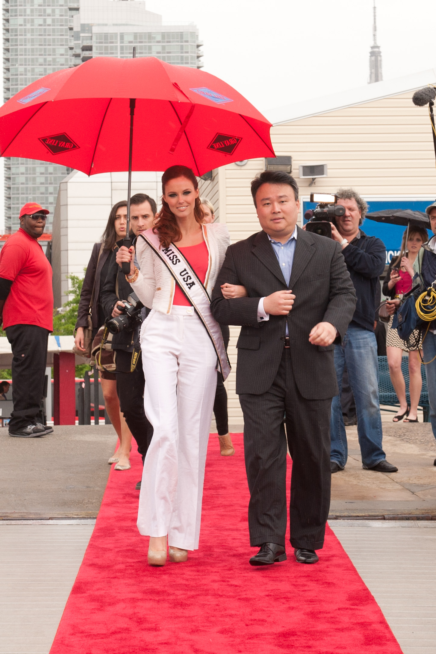 David W. Chien with Miss USA 2012 Alyssa Campanella at CitySightseeing New York event (May 8th, 2012).