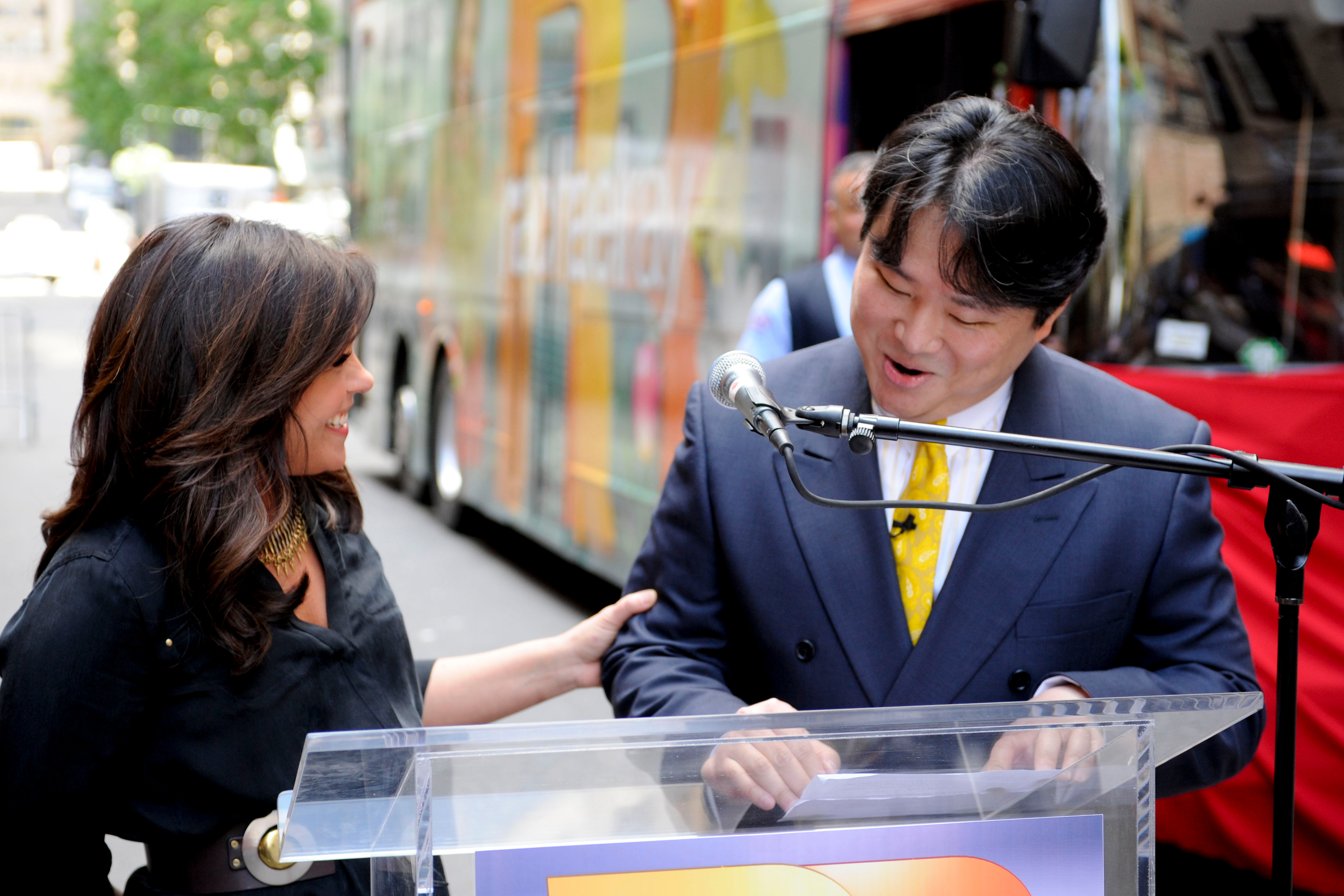 David W. Chien and Ride of Fame inaugural honoree Rachael Ray (May 4th, 2010).
