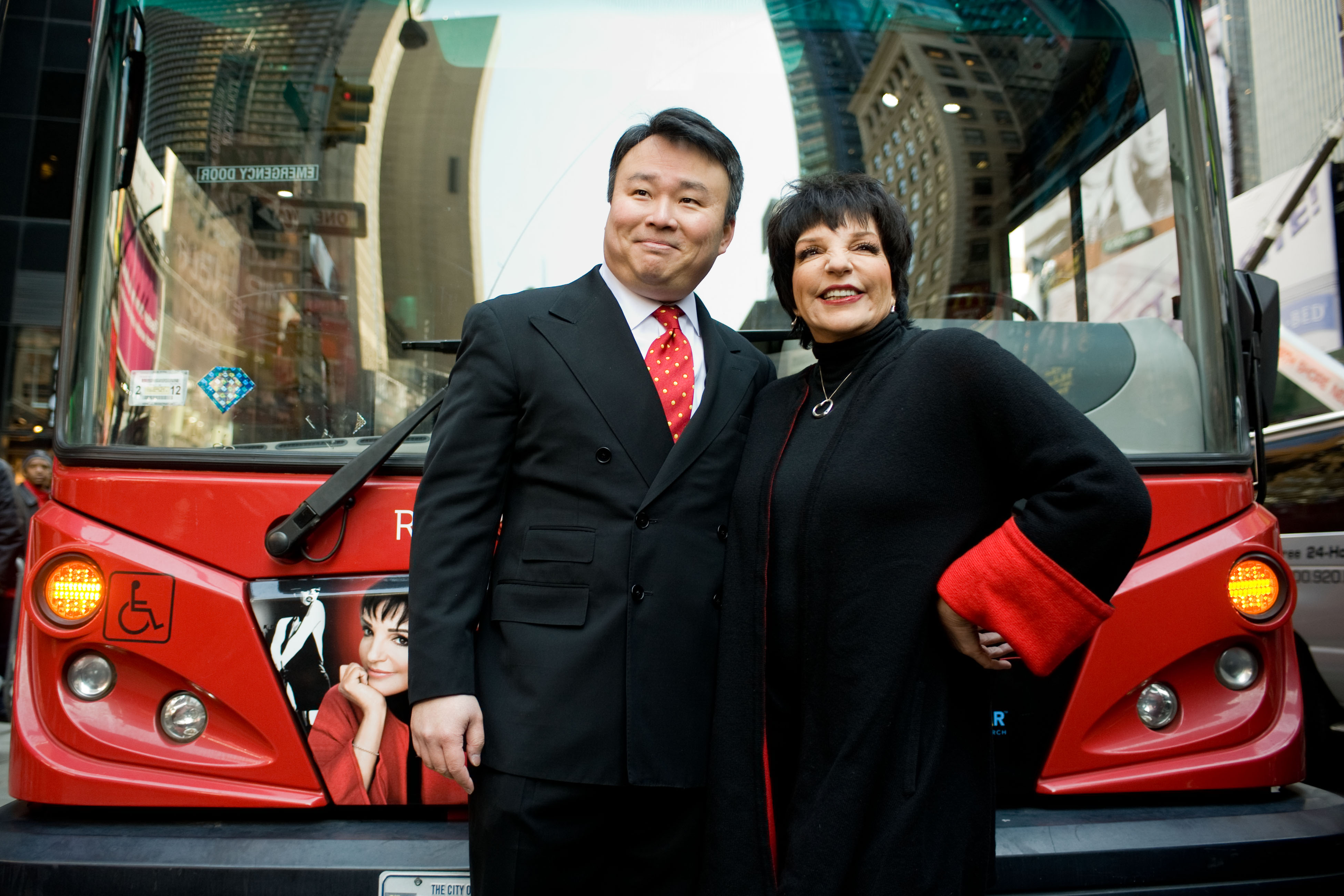 David W. Chien with Liza Minnelli at her Ride of Fame Induction Ceremony (March 8th, 2011).